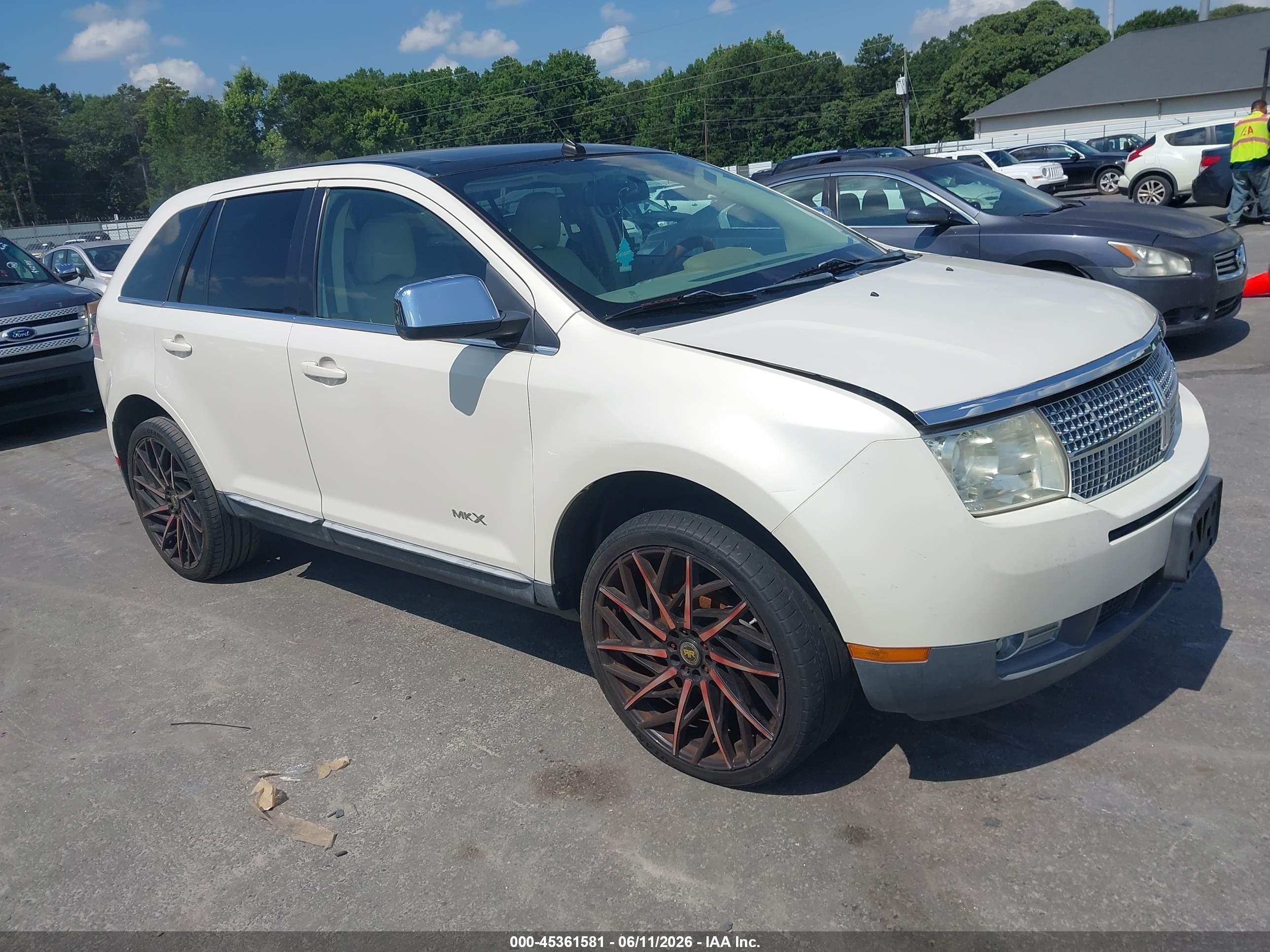 2007 Lincoln Mkx   White vin: 2LMDU68C37BJ27289