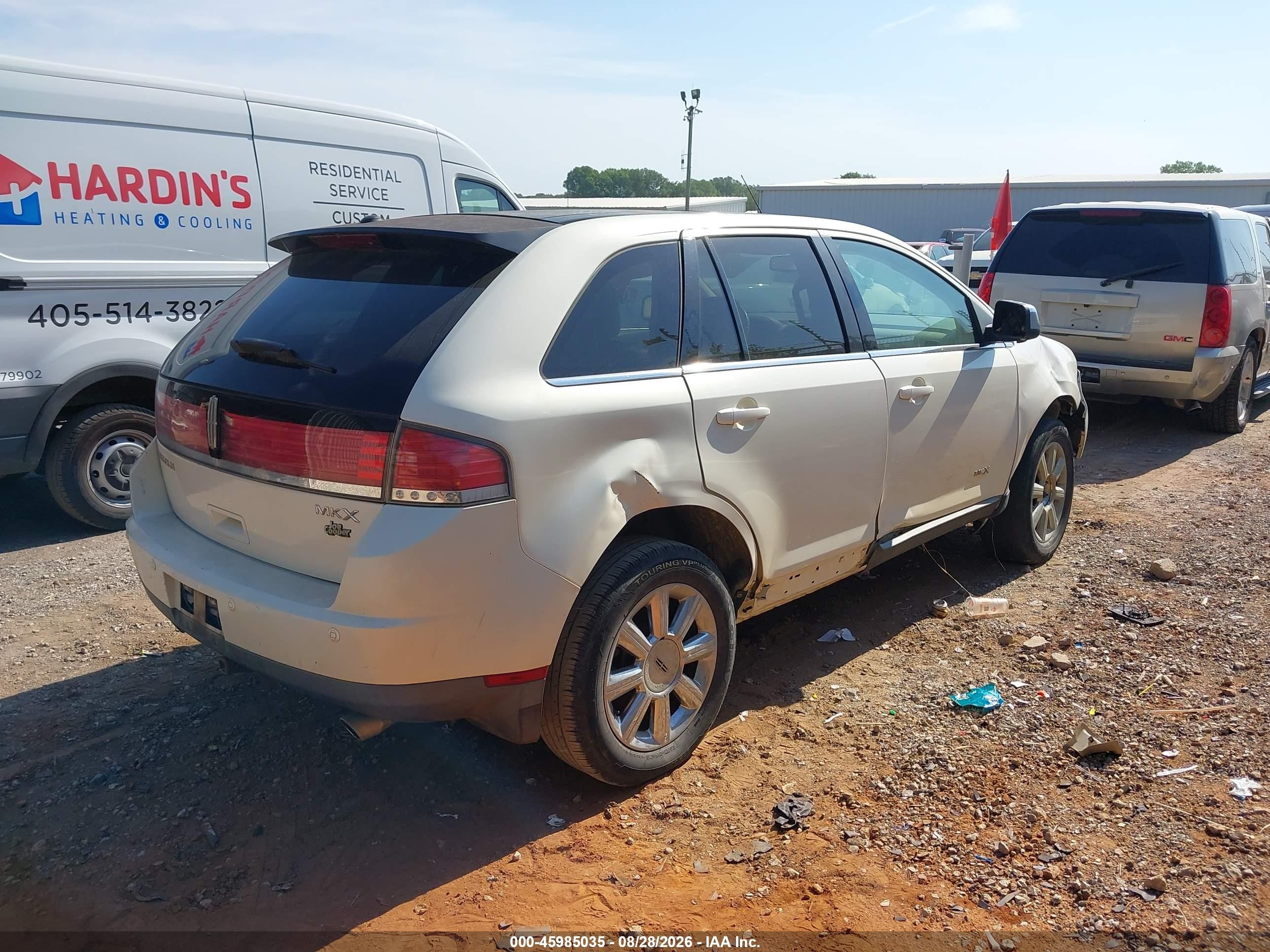 2007 Lincoln Mkx   White vin: 2LMDU68C37BJ34002