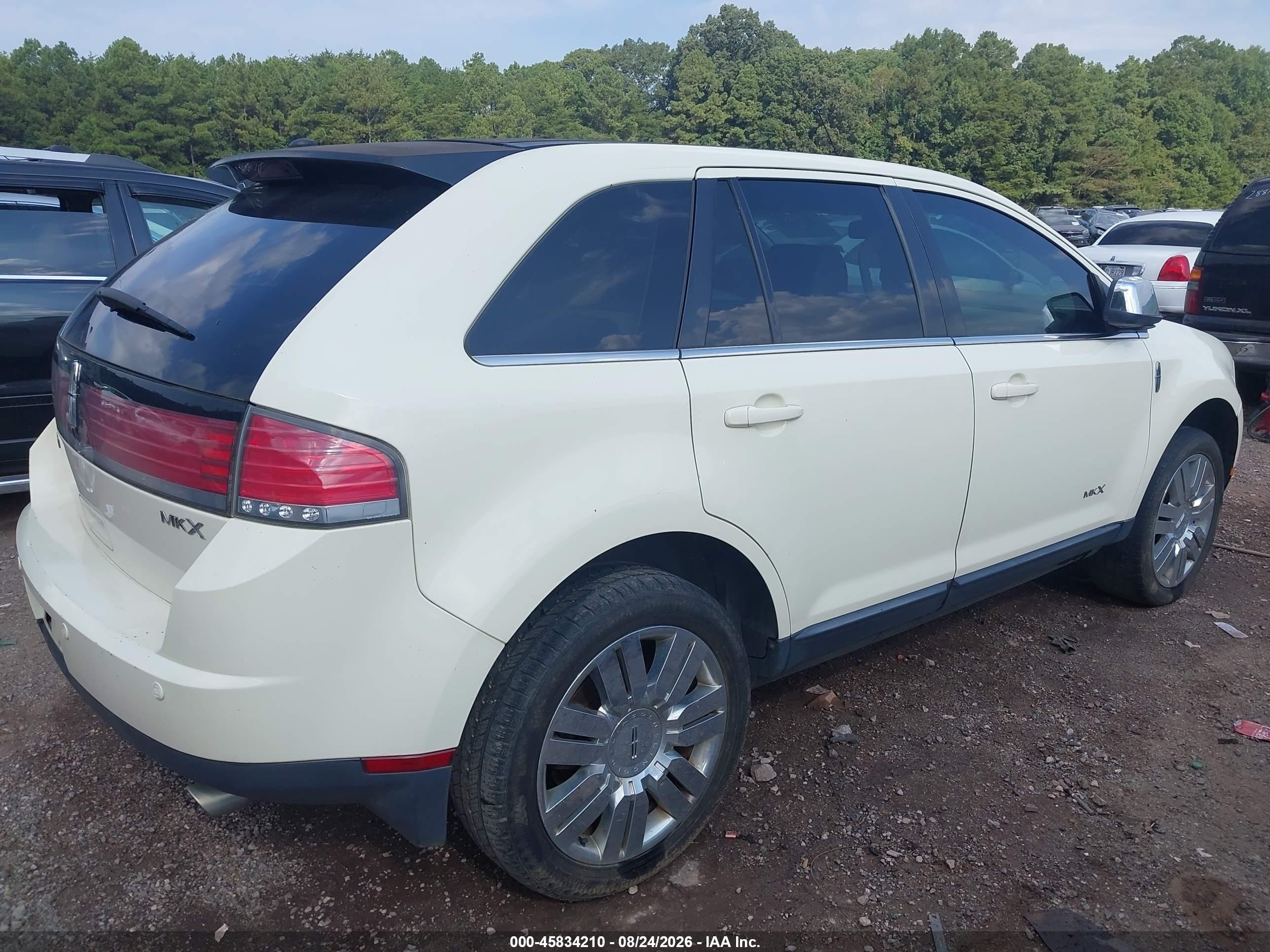 2008 Lincoln Mkx   White vin: 2LMDU68C48BJ29618