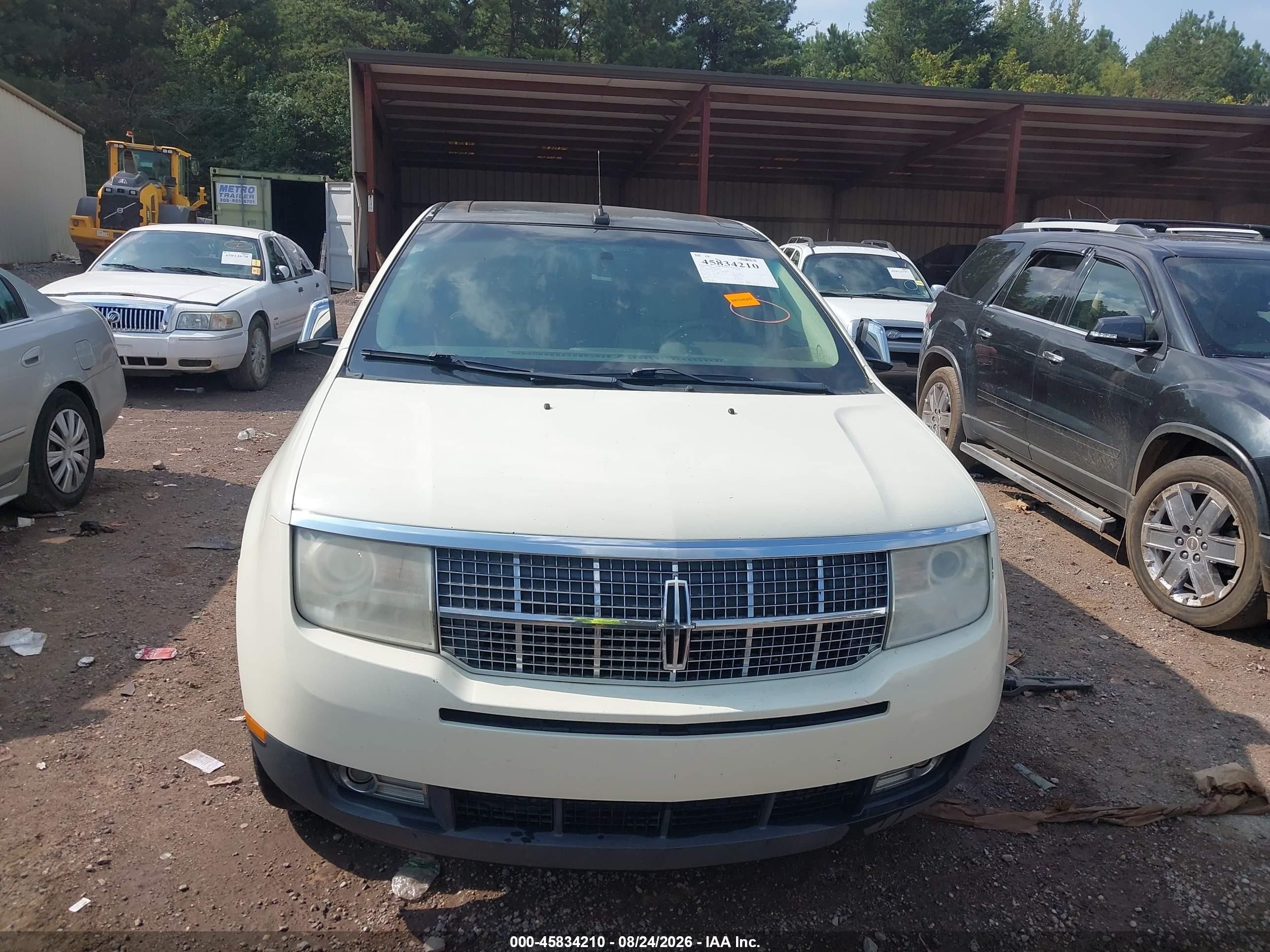 2008 Lincoln Mkx   White vin: 2LMDU68C48BJ29618