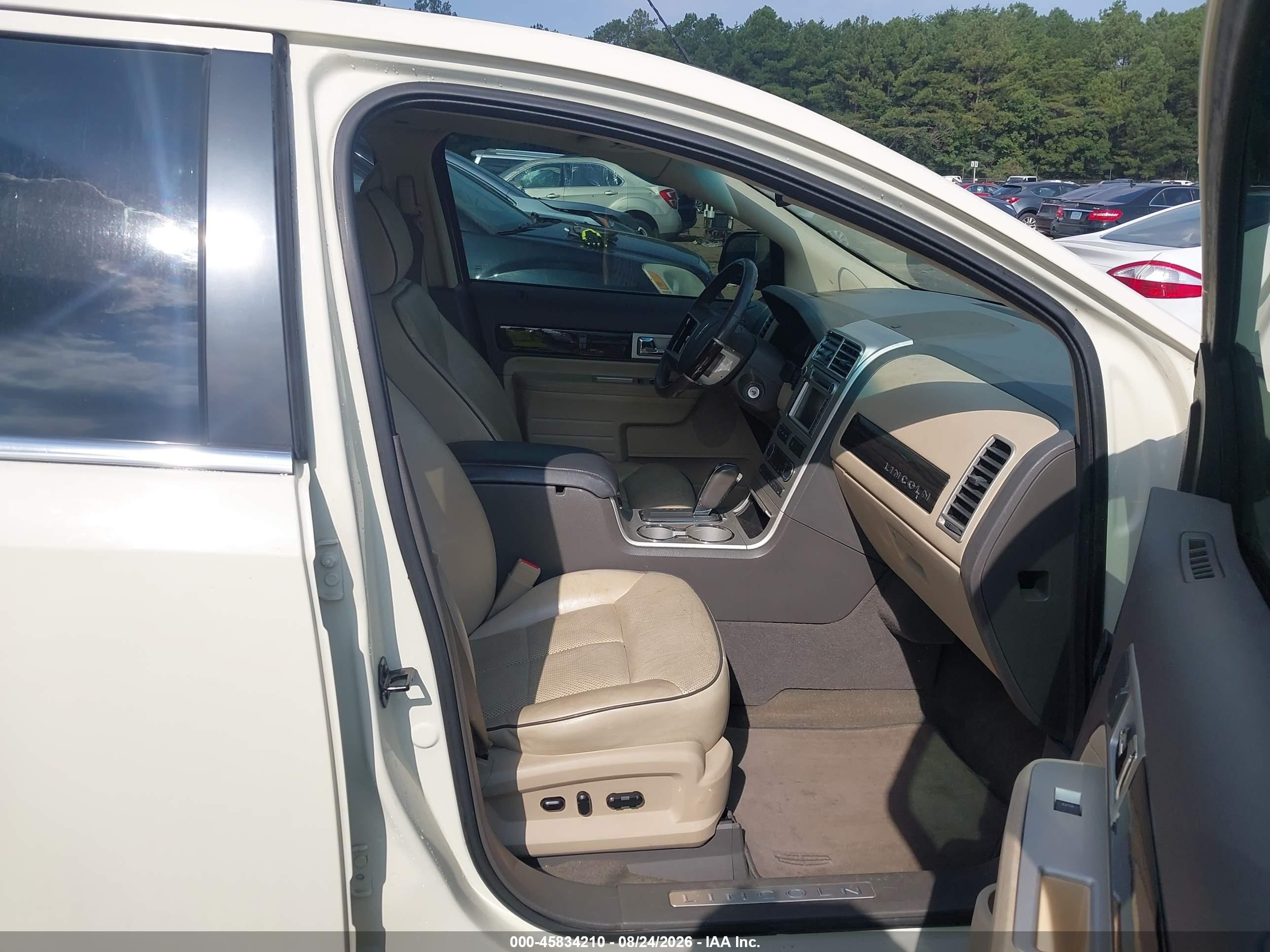 2008 Lincoln Mkx   White vin: 2LMDU68C48BJ29618