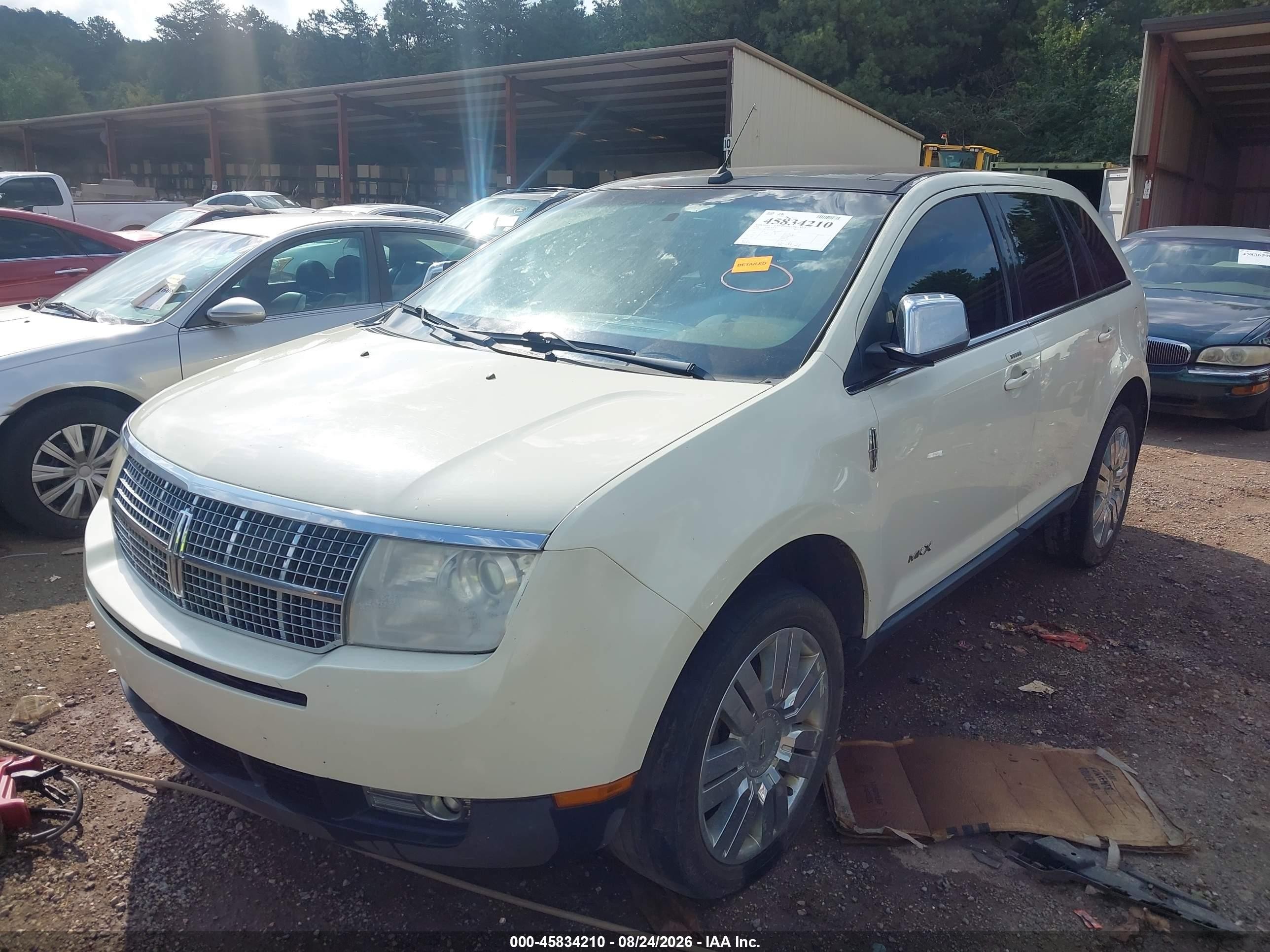 2008 Lincoln Mkx   White vin: 2LMDU68C48BJ29618