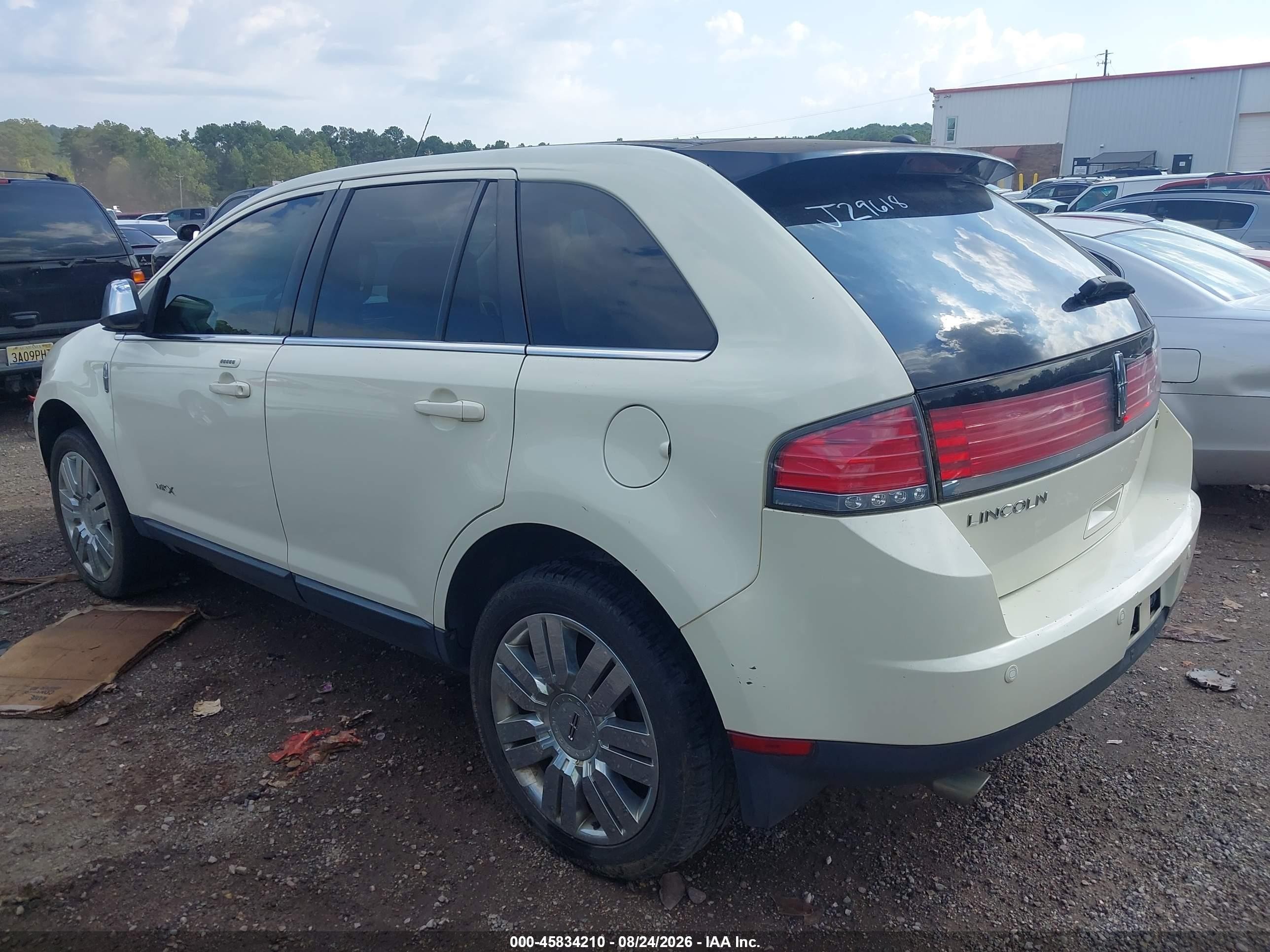 2008 Lincoln Mkx   White vin: 2LMDU68C48BJ29618