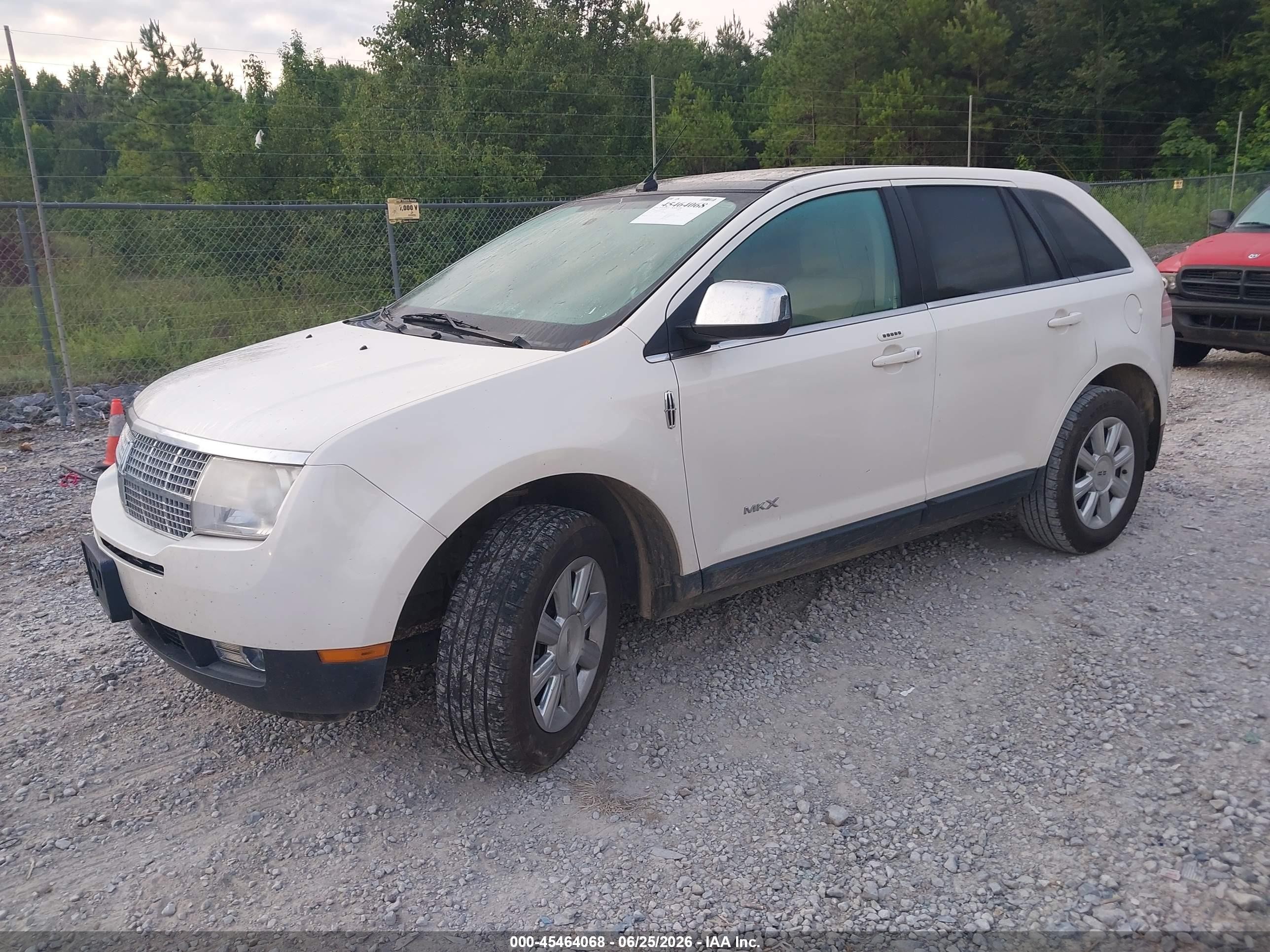 2008 Lincoln Mkx   White vin: 2LMDU68C48BJ37282