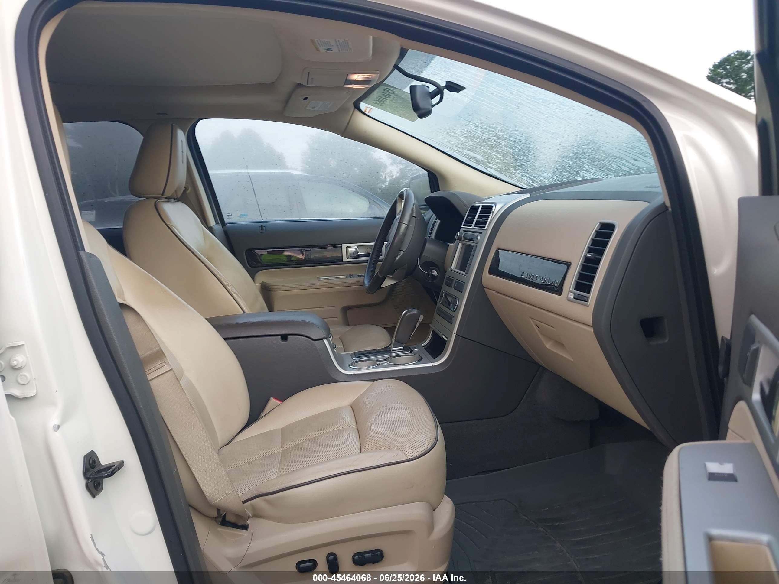 2008 Lincoln Mkx   White vin: 2LMDU68C48BJ37282