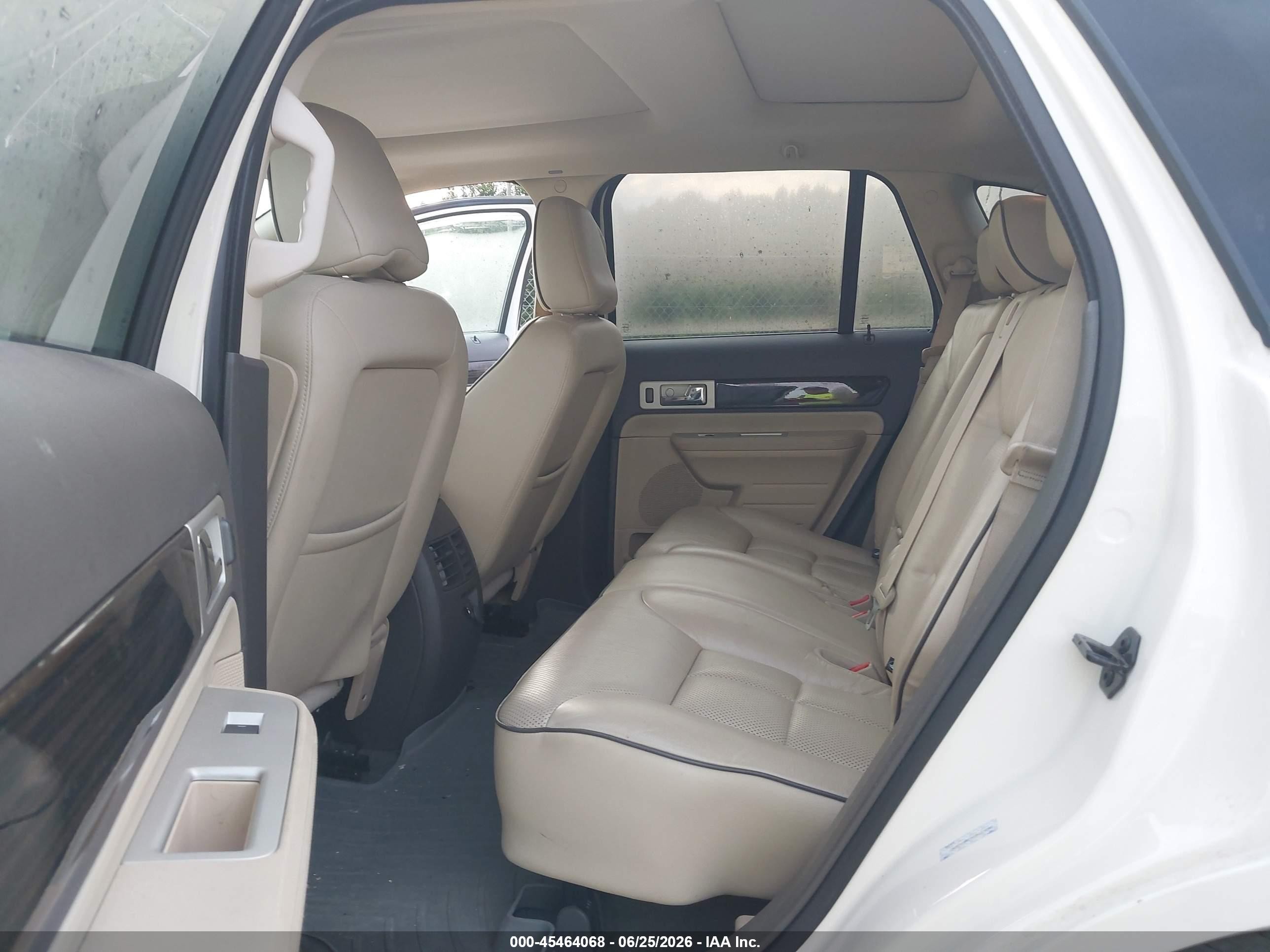 2008 Lincoln Mkx   White vin: 2LMDU68C48BJ37282
