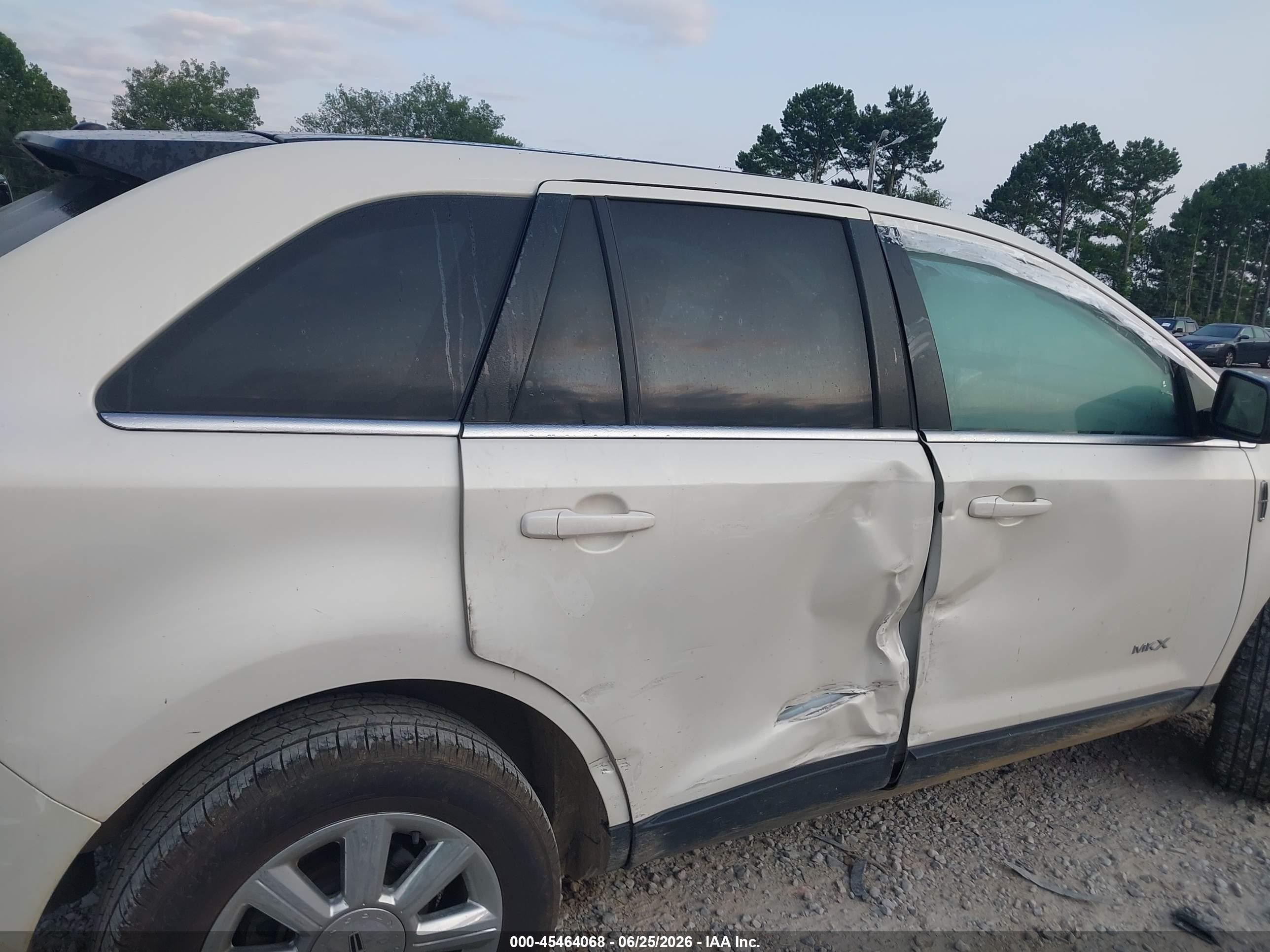 2008 Lincoln Mkx   White vin: 2LMDU68C48BJ37282