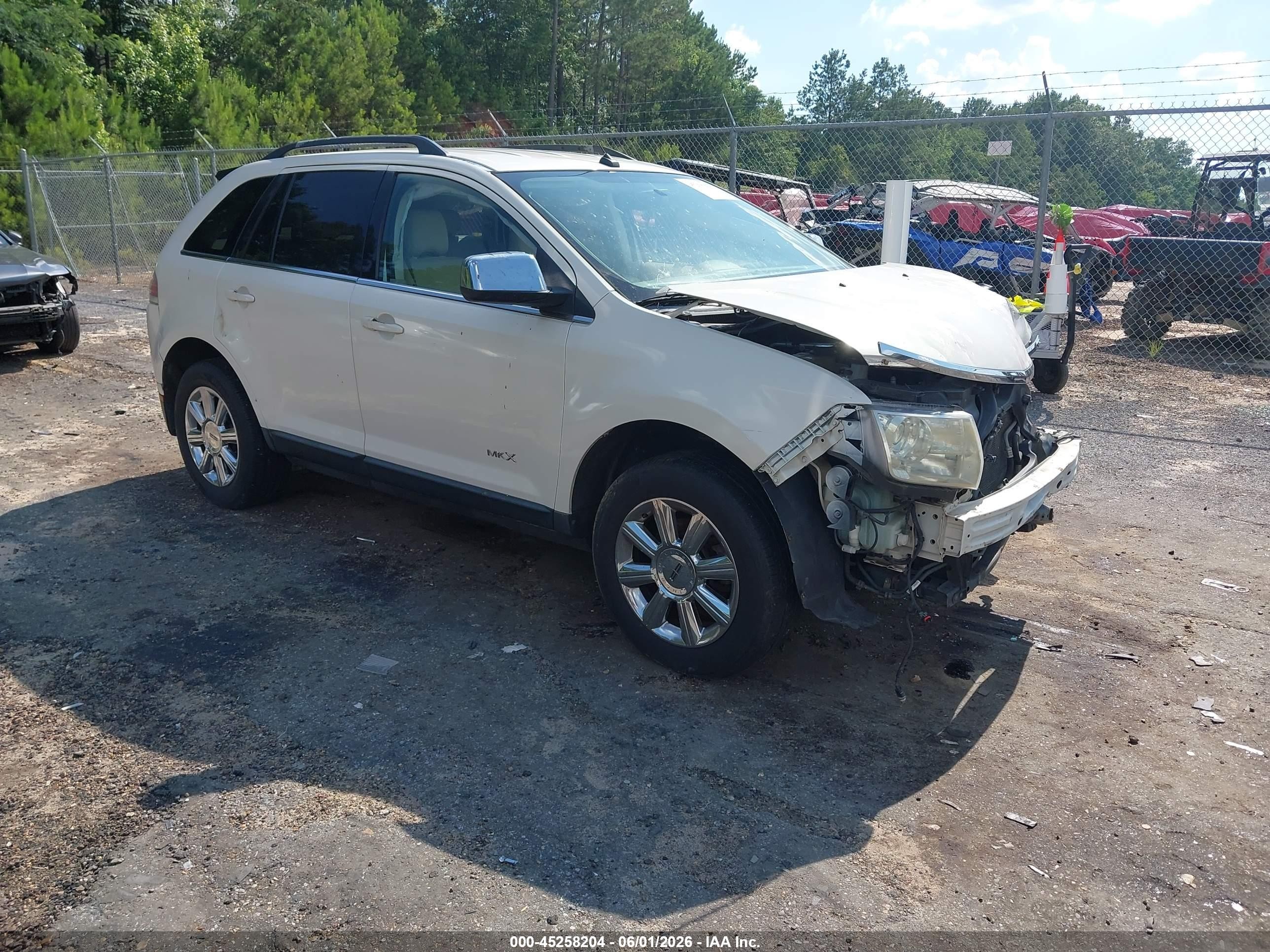 2007 Lincoln Mkx   White vin: 2LMDU68C57BJ07092