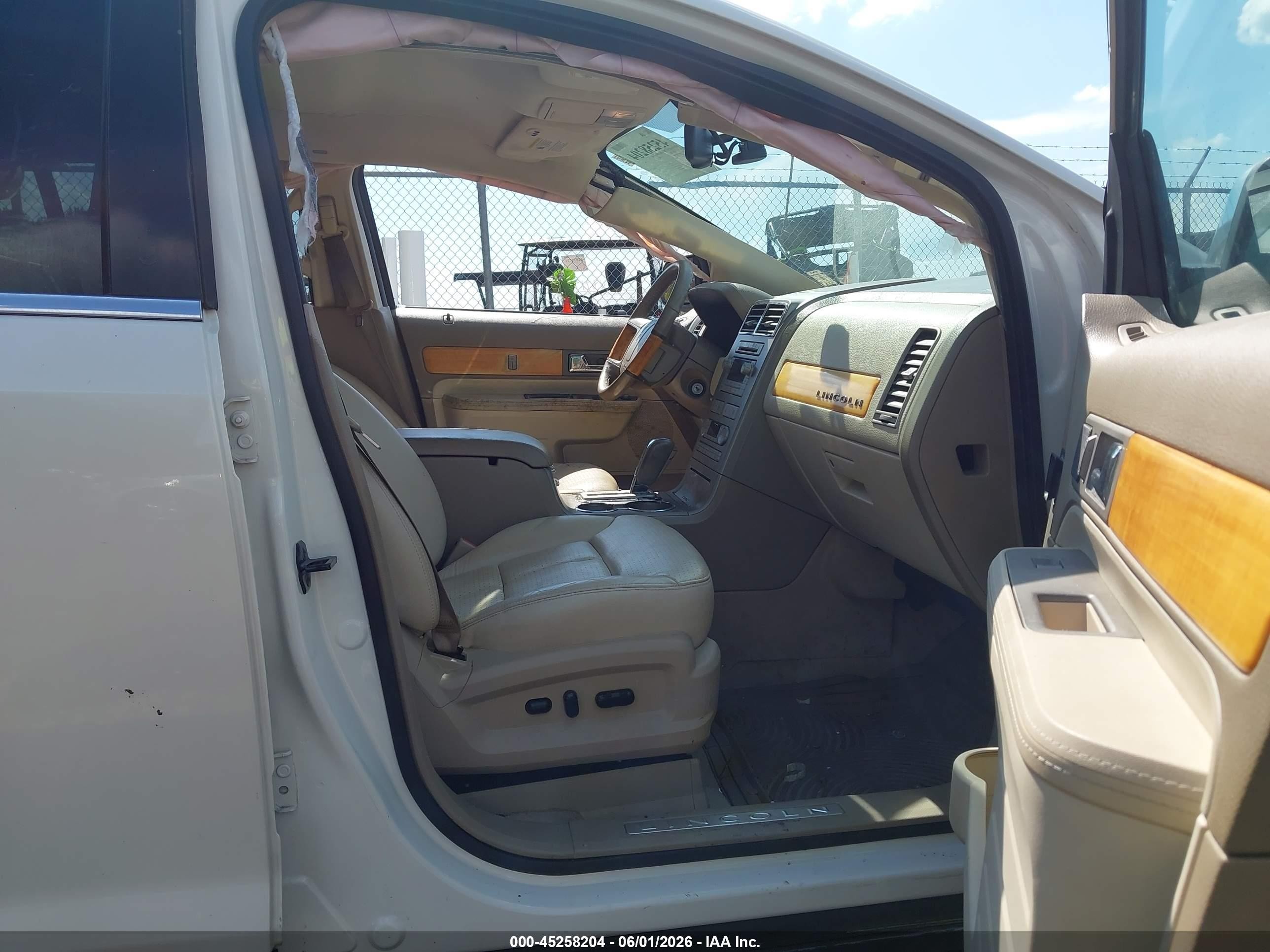 2007 Lincoln Mkx   White vin: 2LMDU68C57BJ07092