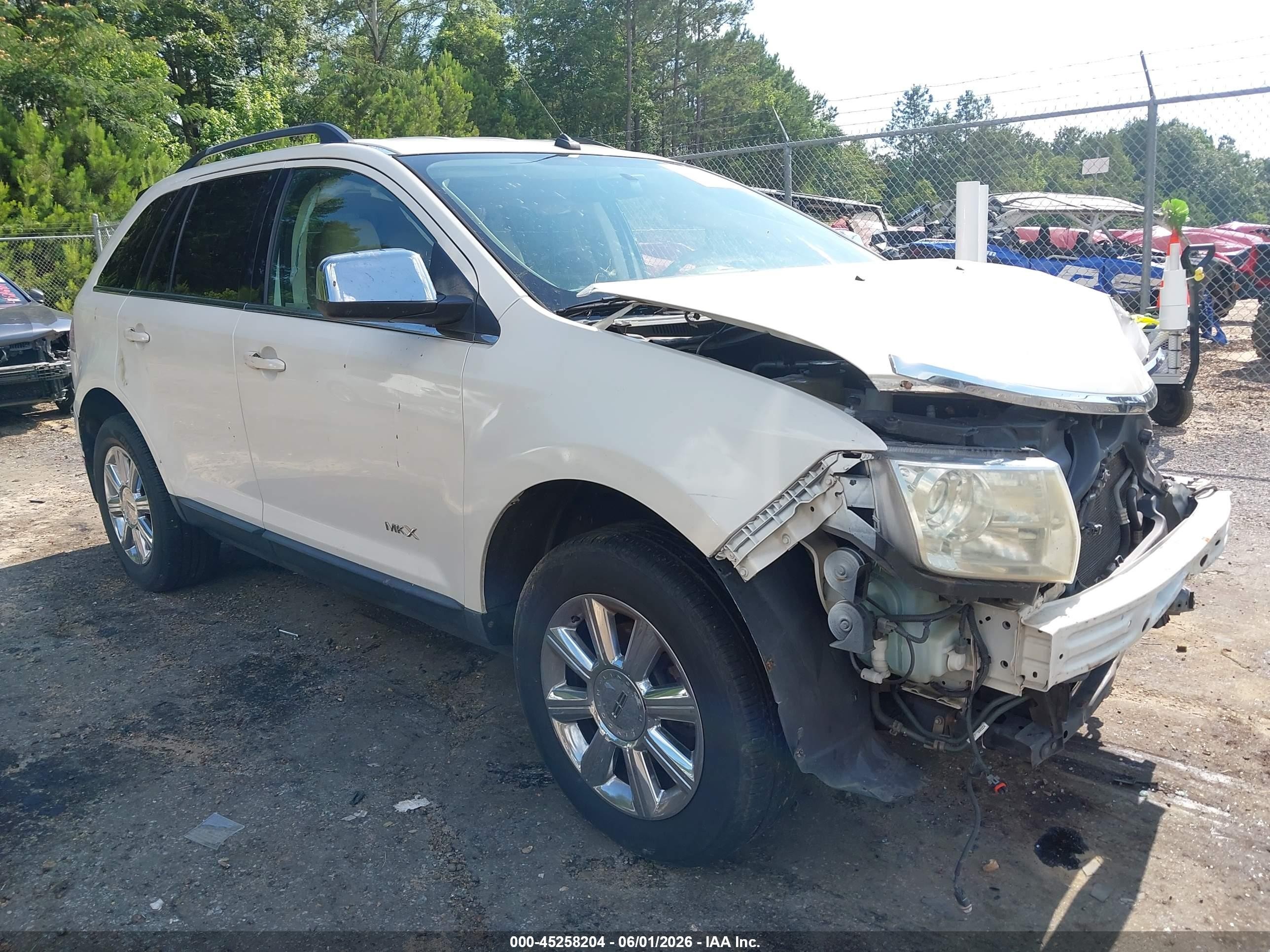 2007 Lincoln Mkx   White vin: 2LMDU68C57BJ07092