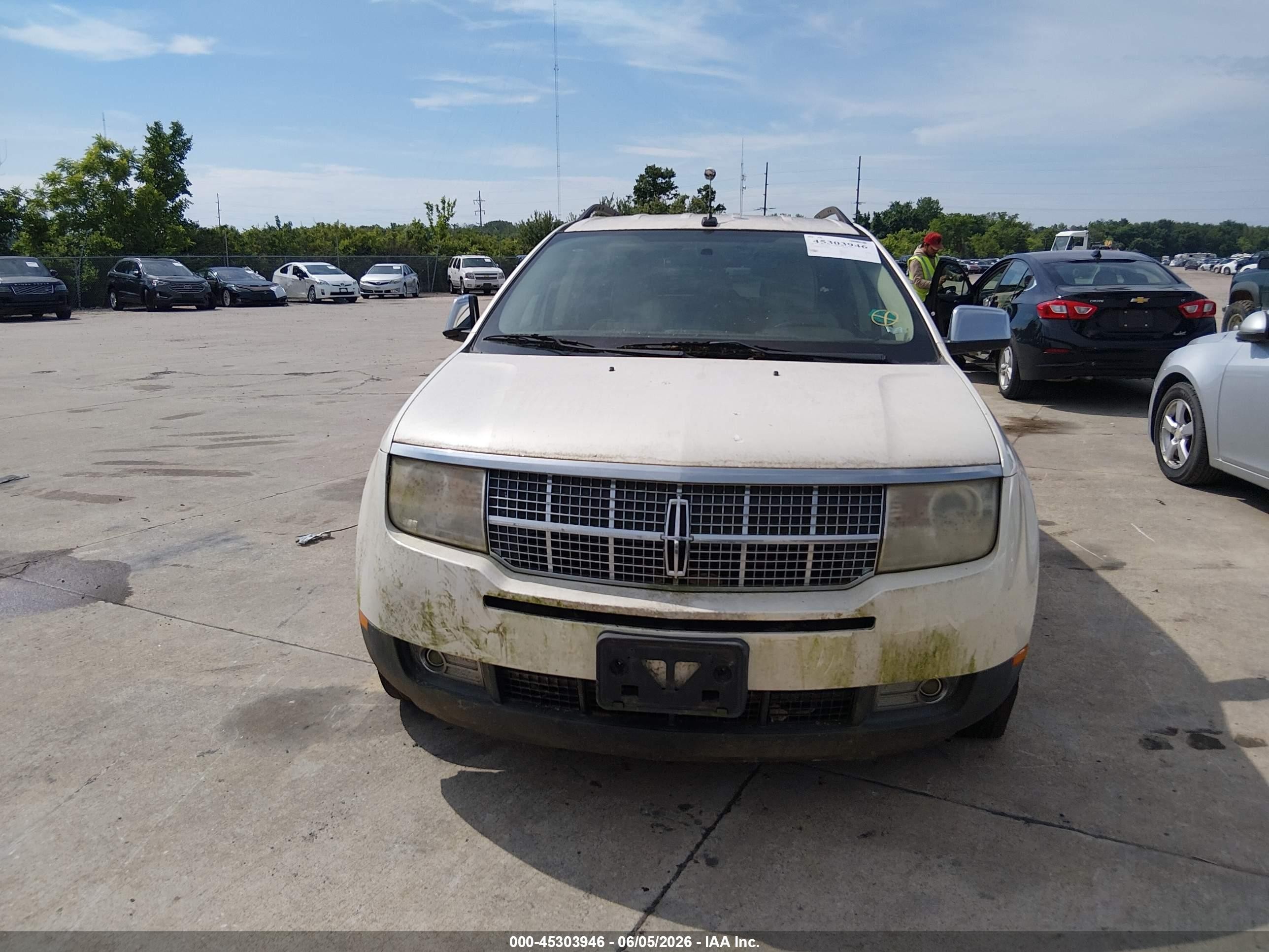 2008 Lincoln Mkx   White vin: 2LMDU68C58BJ08003