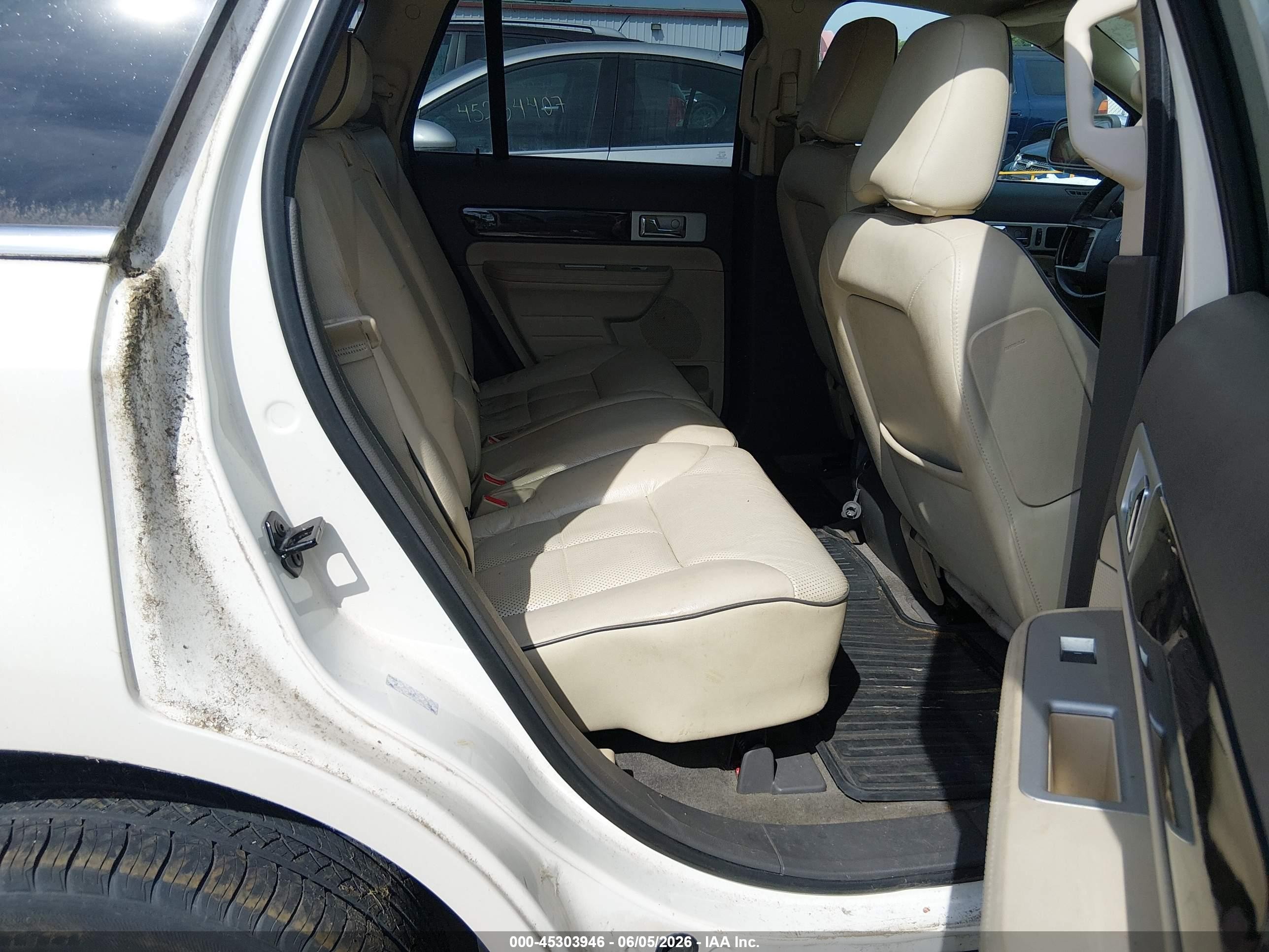 2008 Lincoln Mkx   White vin: 2LMDU68C58BJ08003