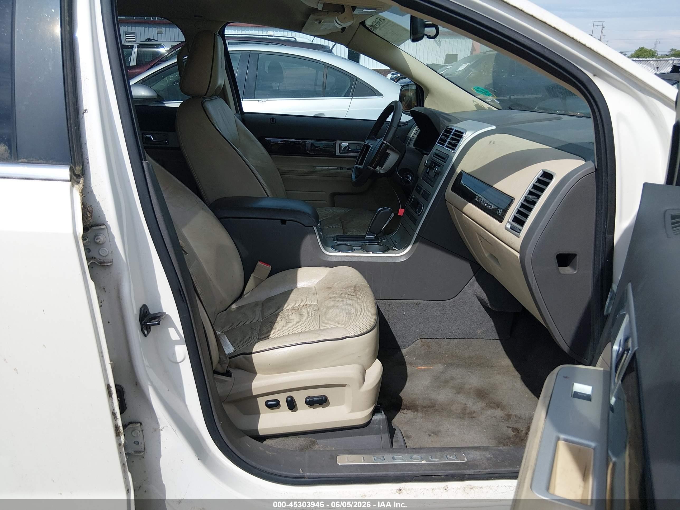 2008 Lincoln Mkx   White vin: 2LMDU68C58BJ08003
