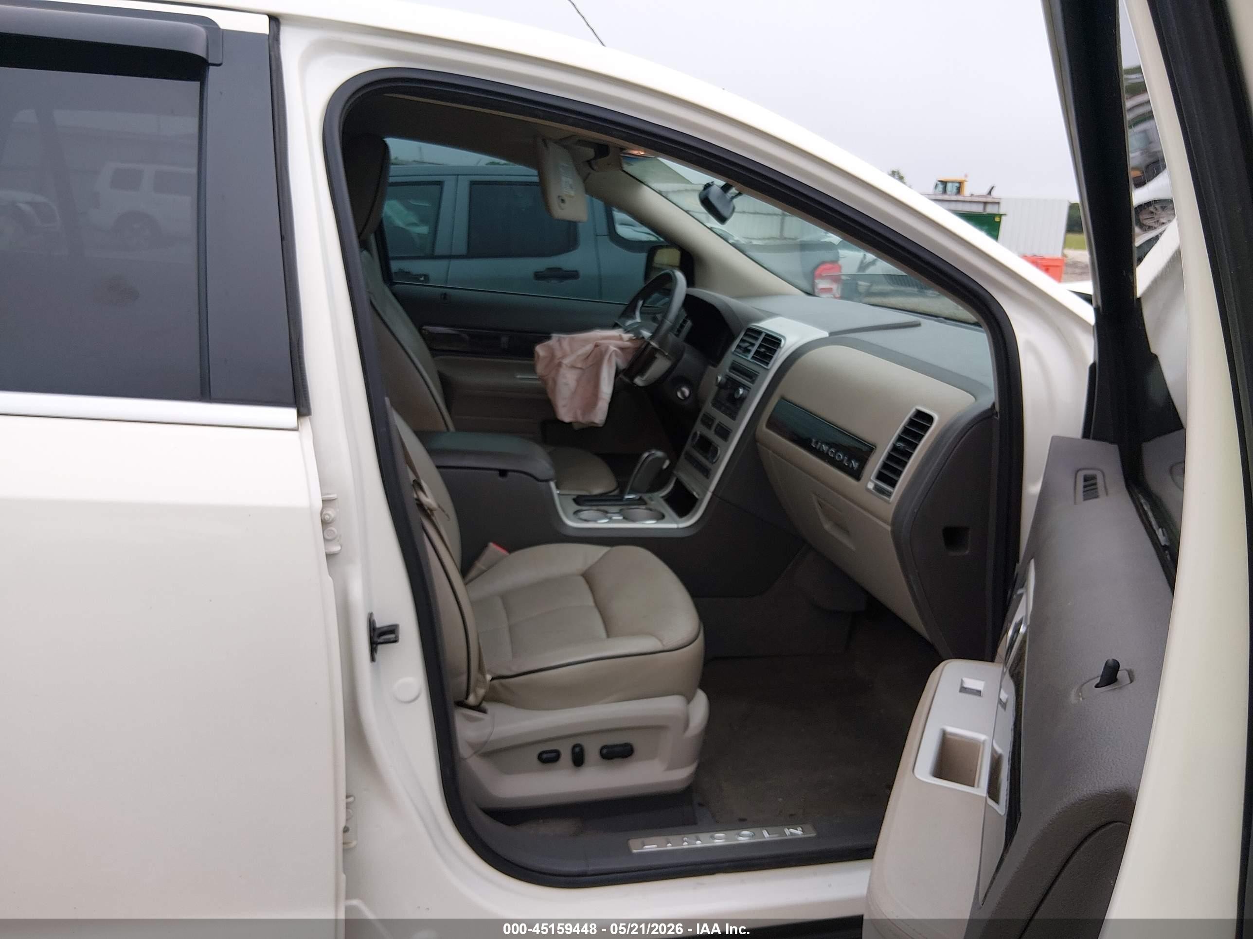 2008 Lincoln Mkx   White vin: 2LMDU68C58BJ40787