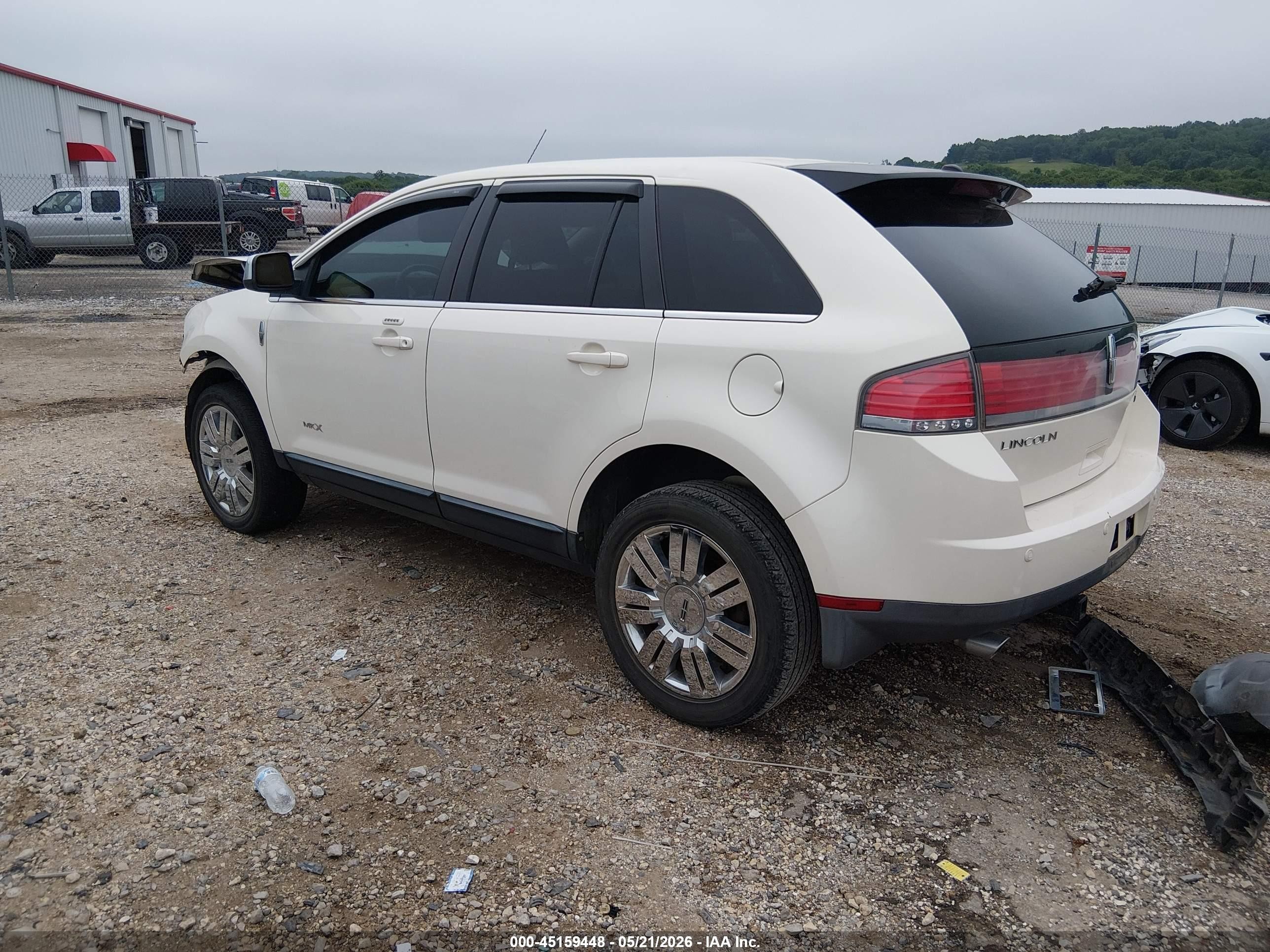 2008 Lincoln Mkx   White vin: 2LMDU68C58BJ40787