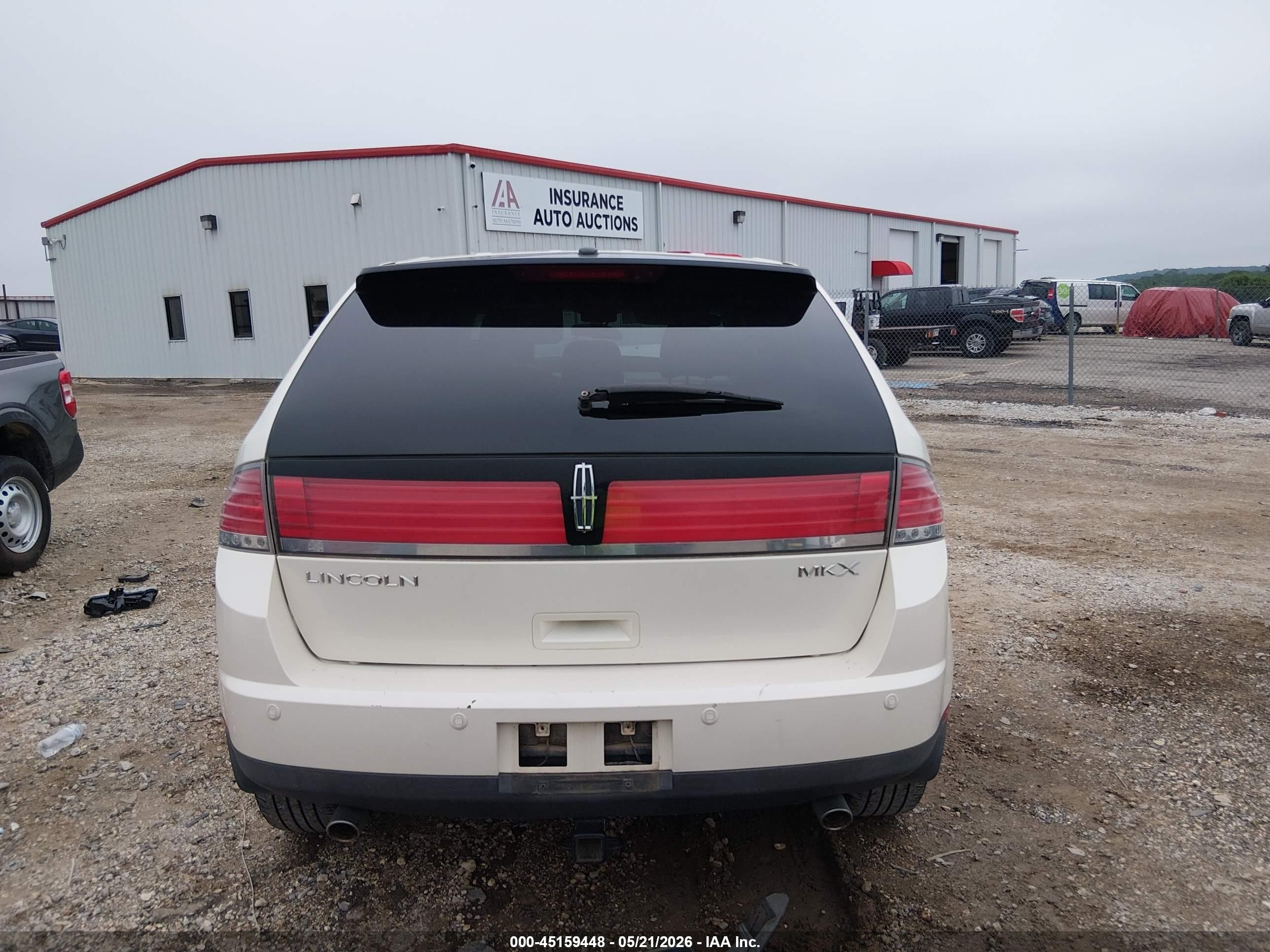 2008 Lincoln Mkx   White vin: 2LMDU68C58BJ40787