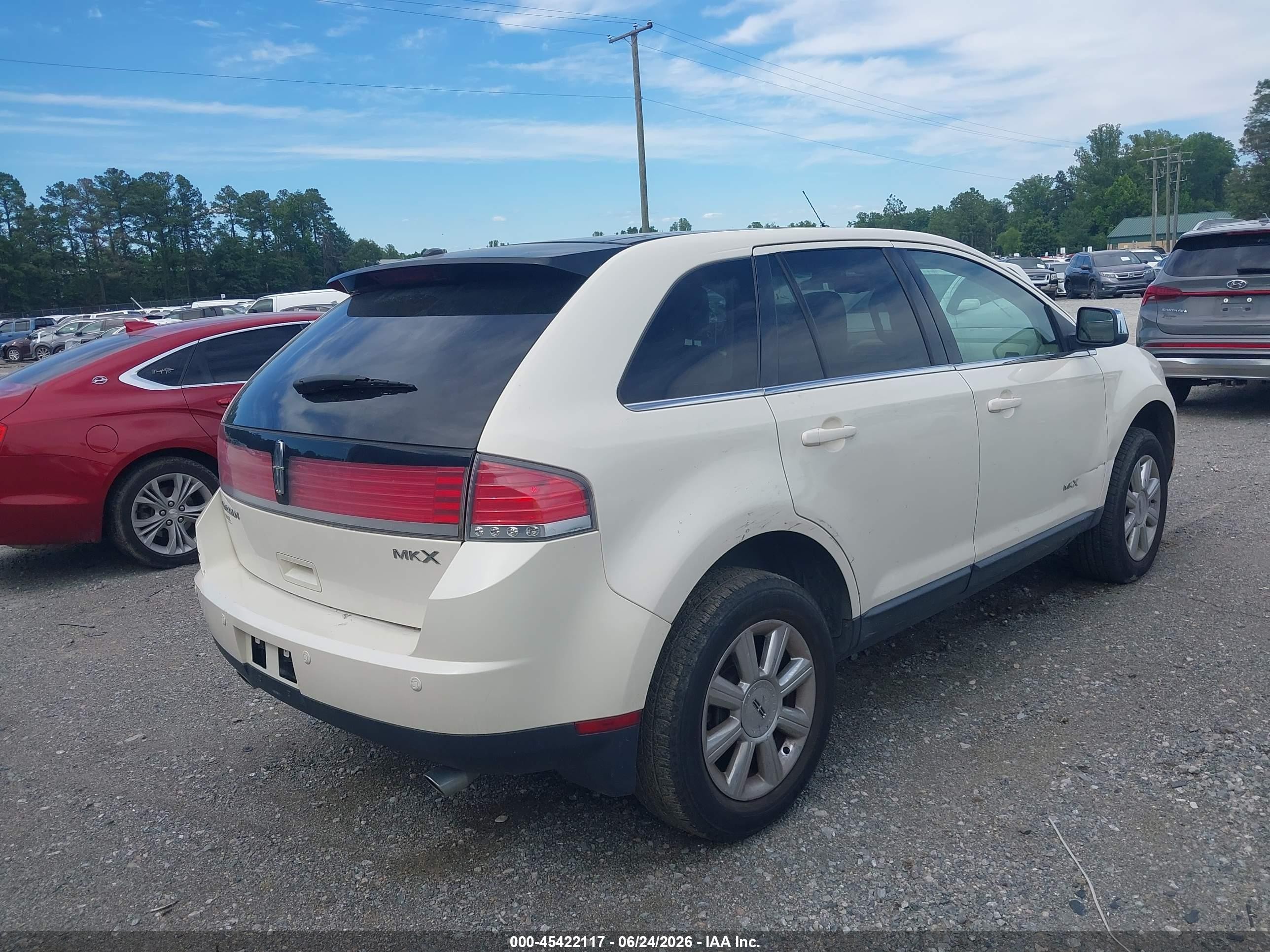 2007 Lincoln Mkx   Белый vin: 2LMDU68C67BJ17663