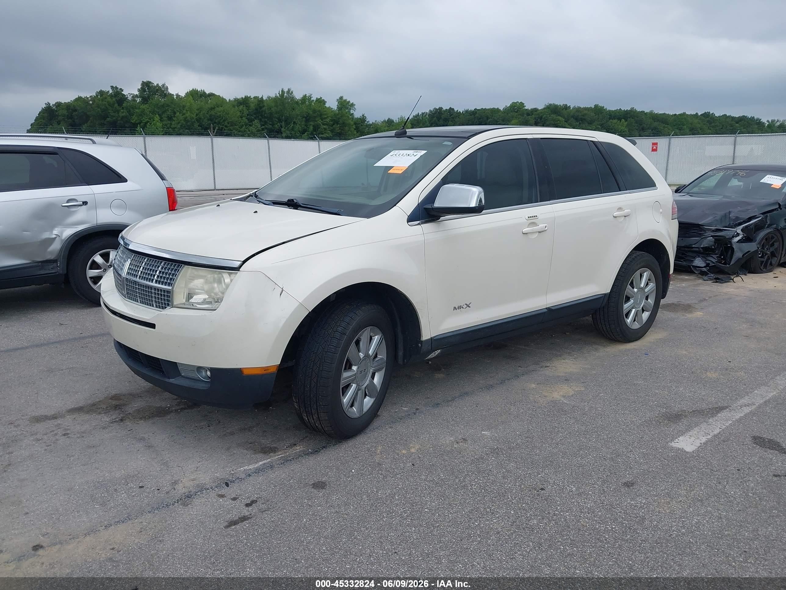 2007 Lincoln Mkx   White vin: 2LMDU68C67BJ25598