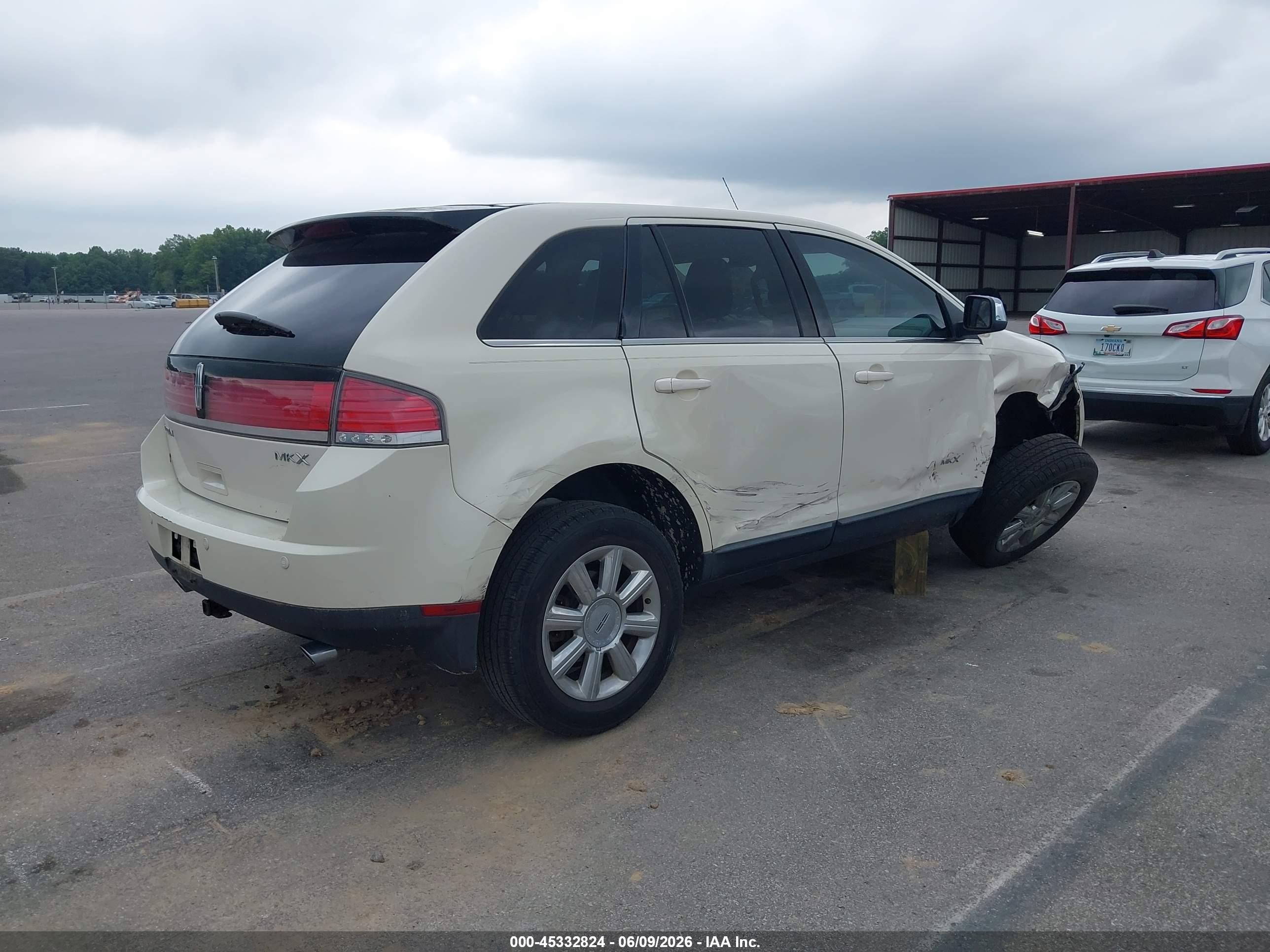 2007 Lincoln Mkx   White vin: 2LMDU68C67BJ25598