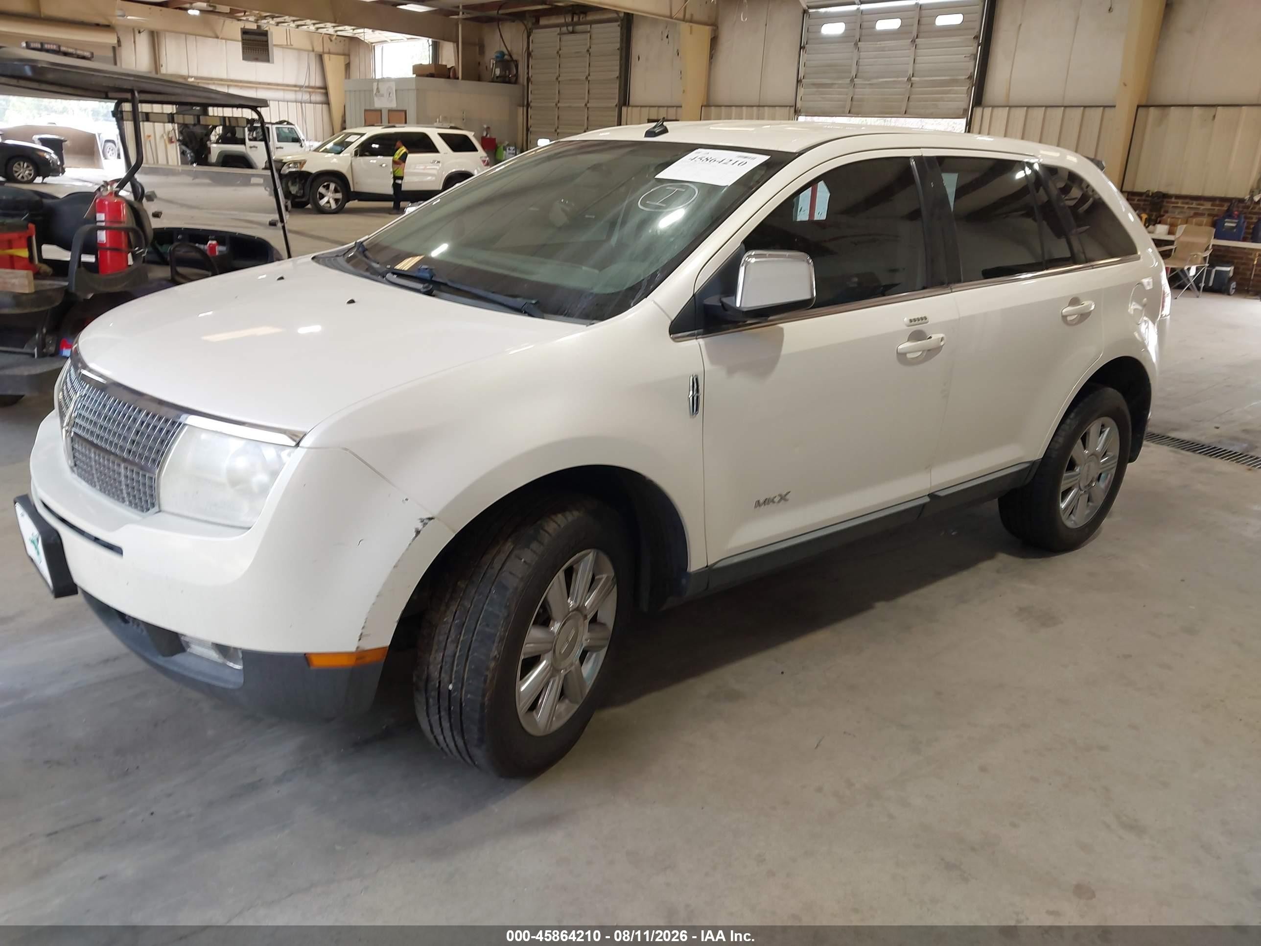 2008 Lincoln Mkx   White vin: 2LMDU68C68BJ22122