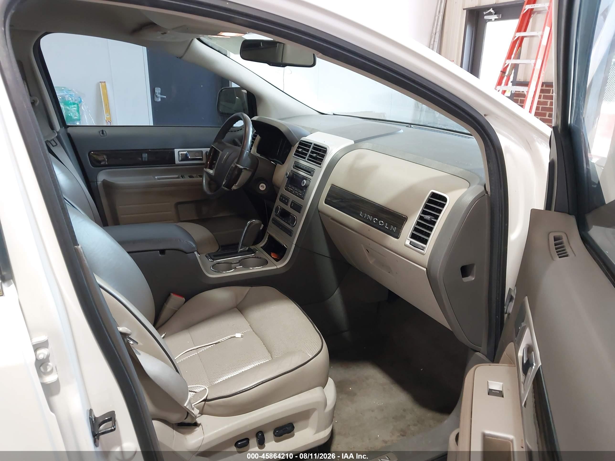 2008 Lincoln Mkx   White vin: 2LMDU68C68BJ22122