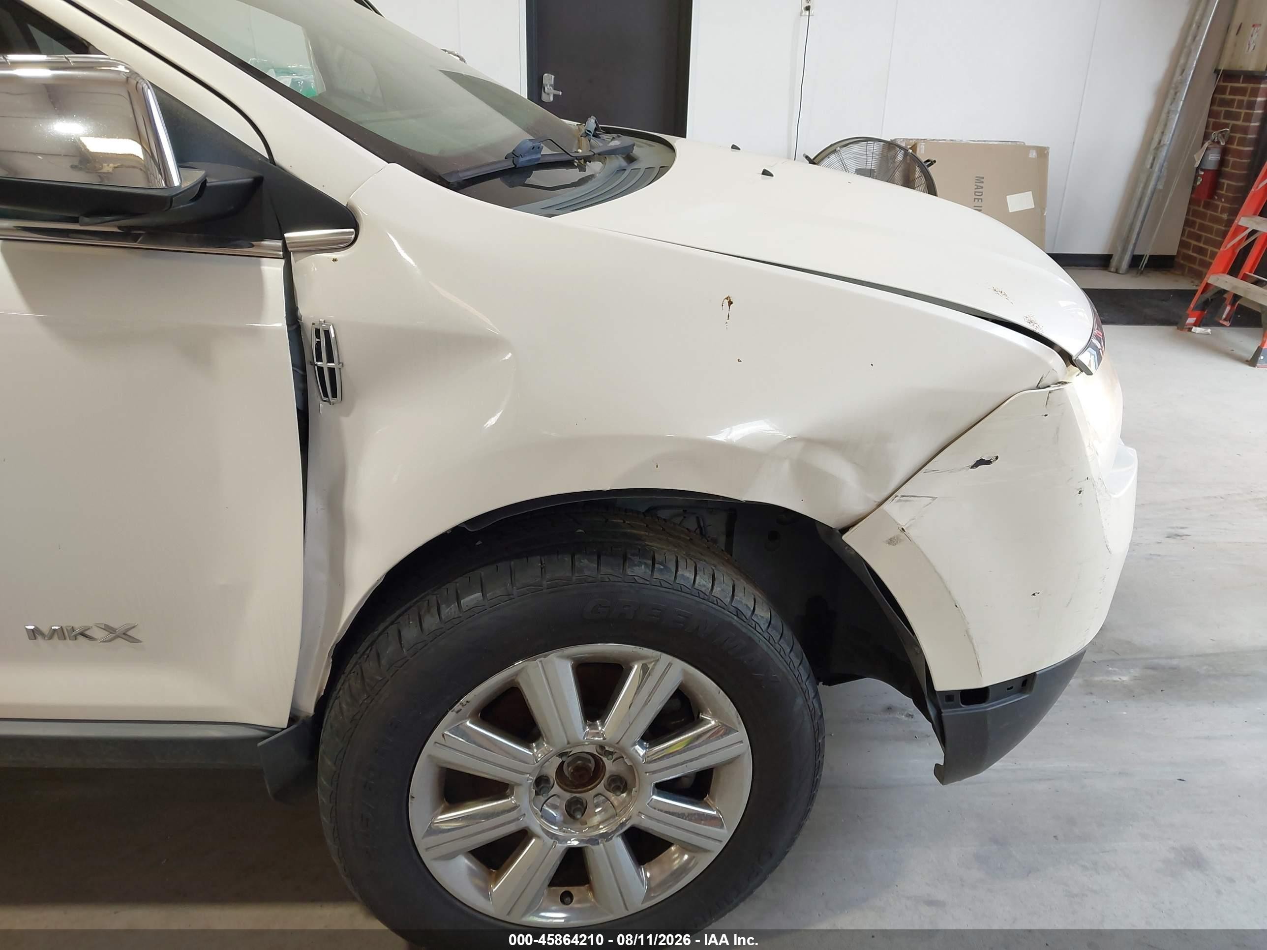 2008 Lincoln Mkx   White vin: 2LMDU68C68BJ22122