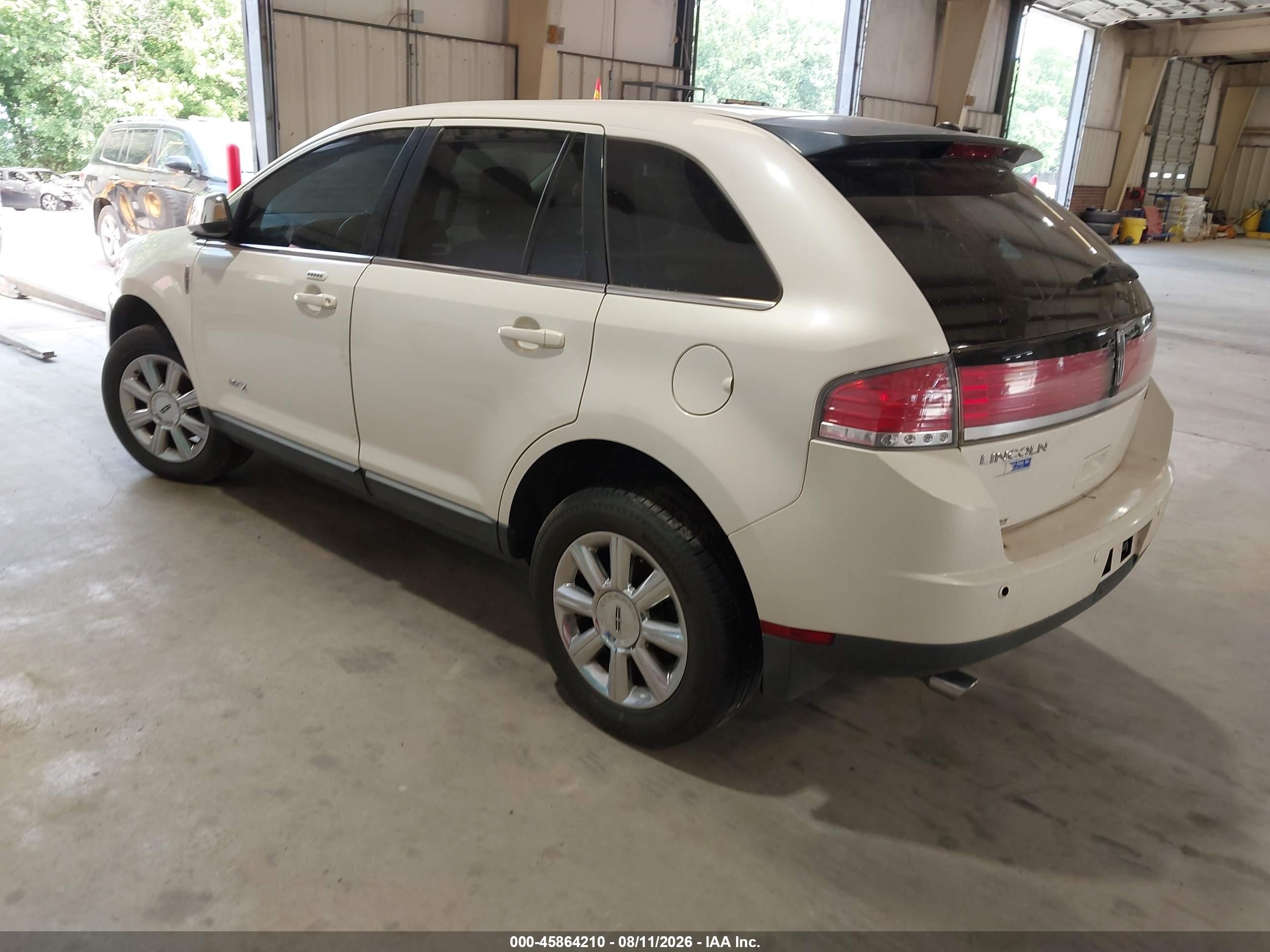 2008 Lincoln Mkx   White vin: 2LMDU68C68BJ22122