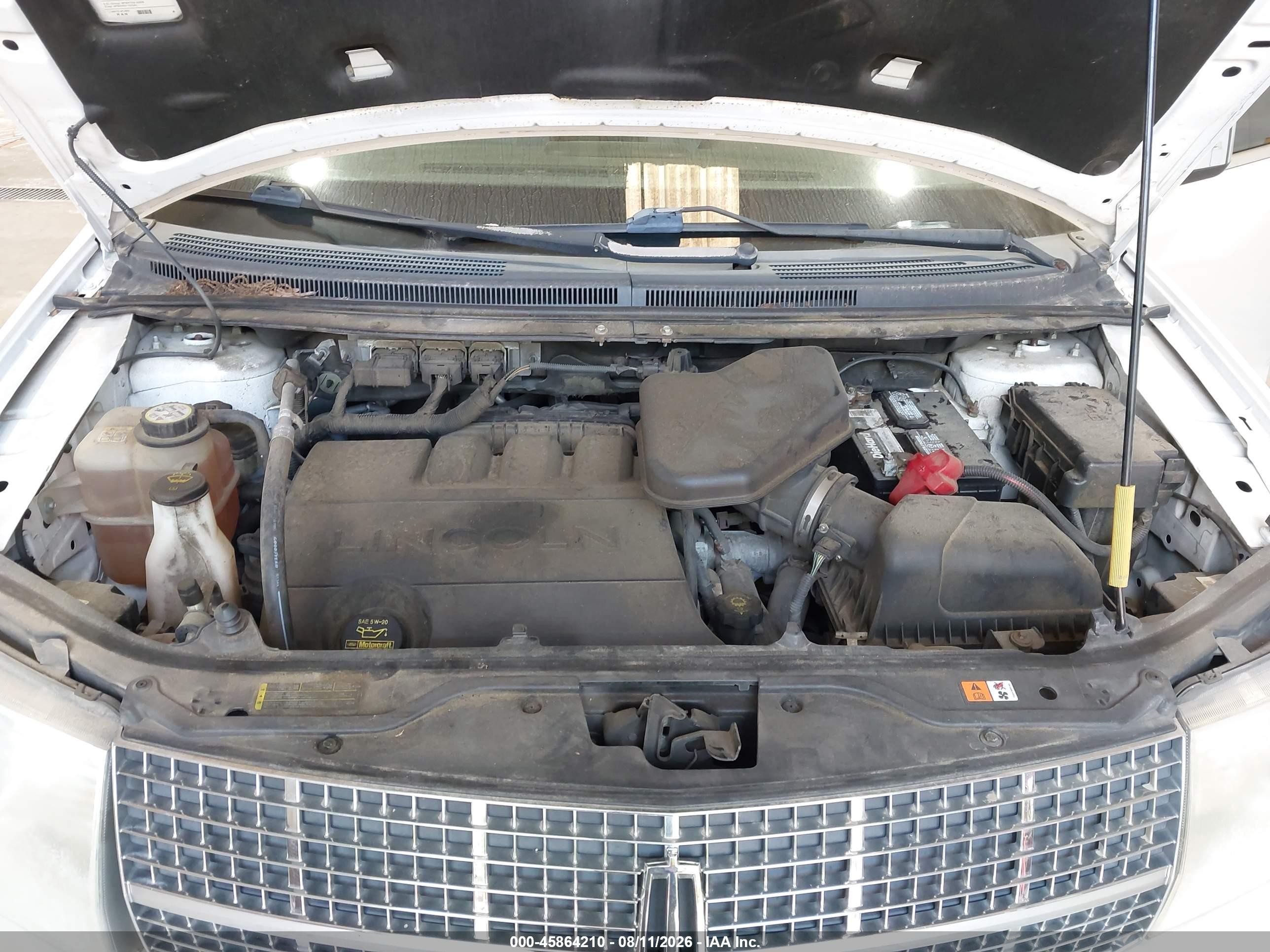 2008 Lincoln Mkx   White vin: 2LMDU68C68BJ22122