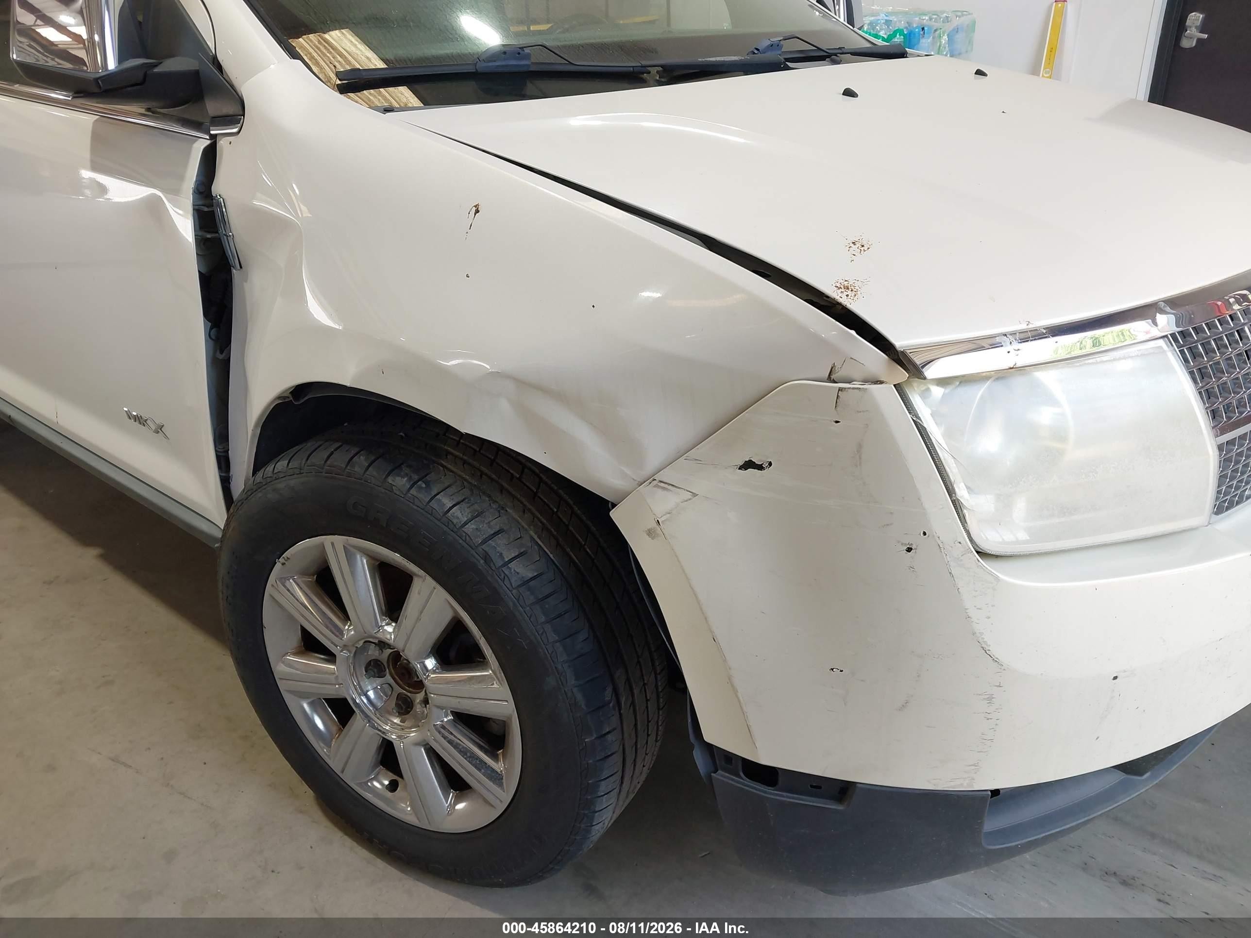 2008 Lincoln Mkx   White vin: 2LMDU68C68BJ22122