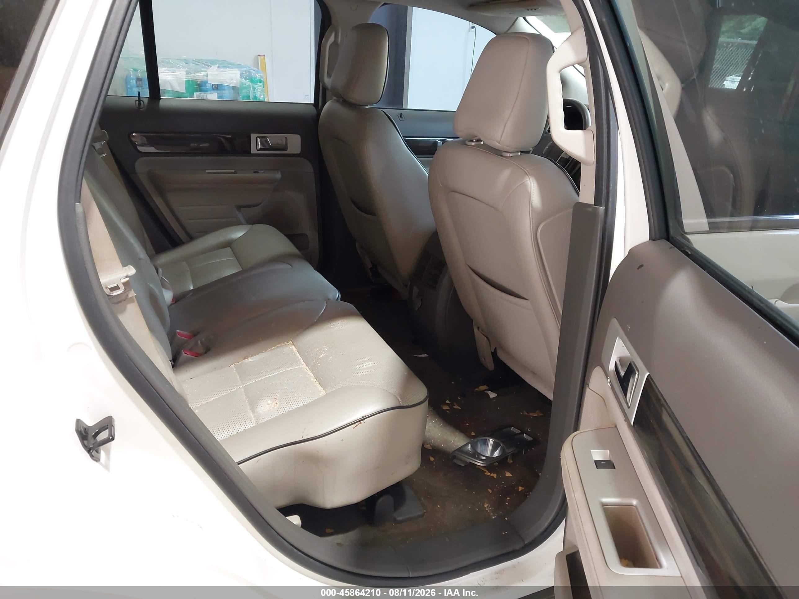 2008 Lincoln Mkx   White vin: 2LMDU68C68BJ22122