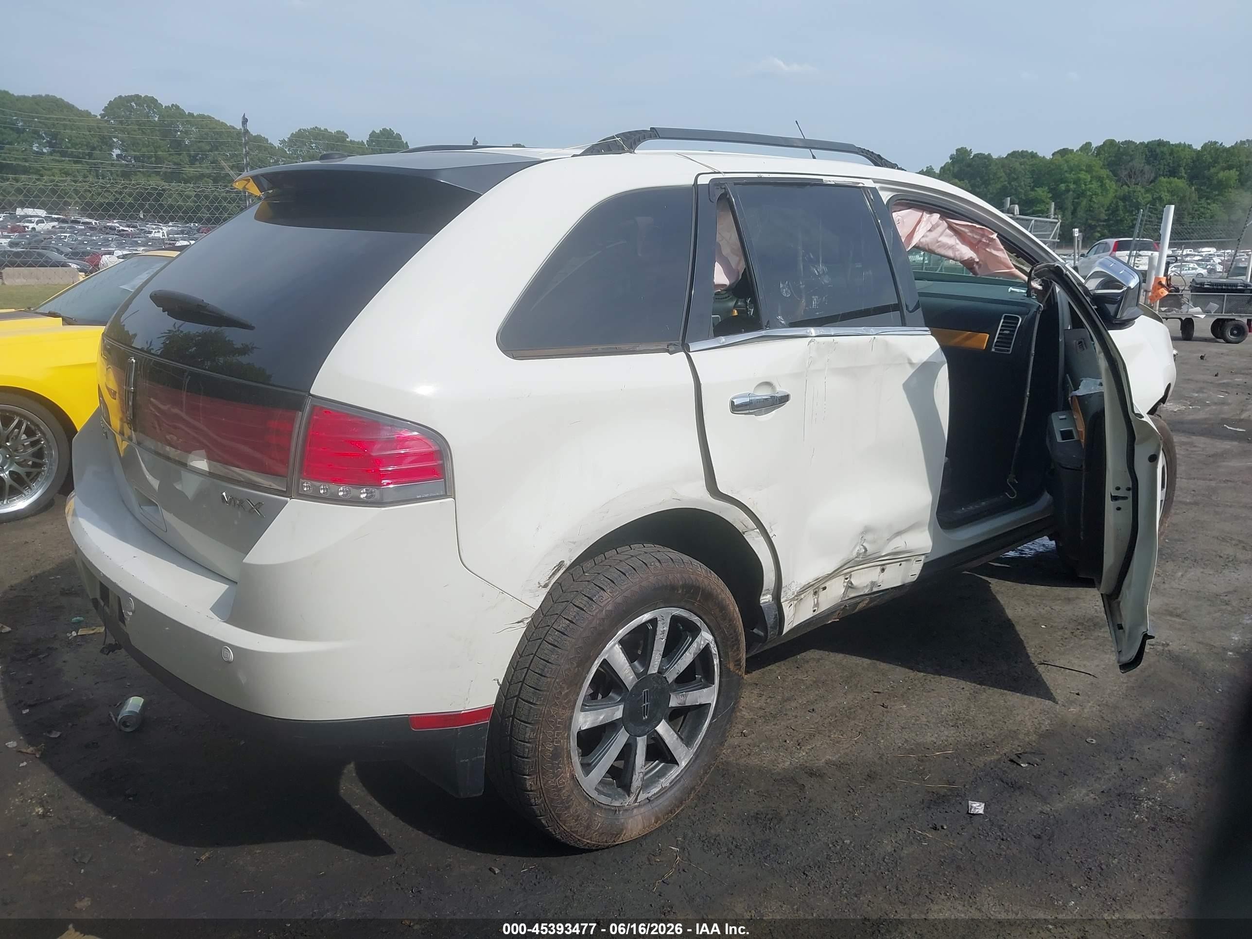2009 Lincoln Mkx   White vin: 2LMDU68C69BJ12255