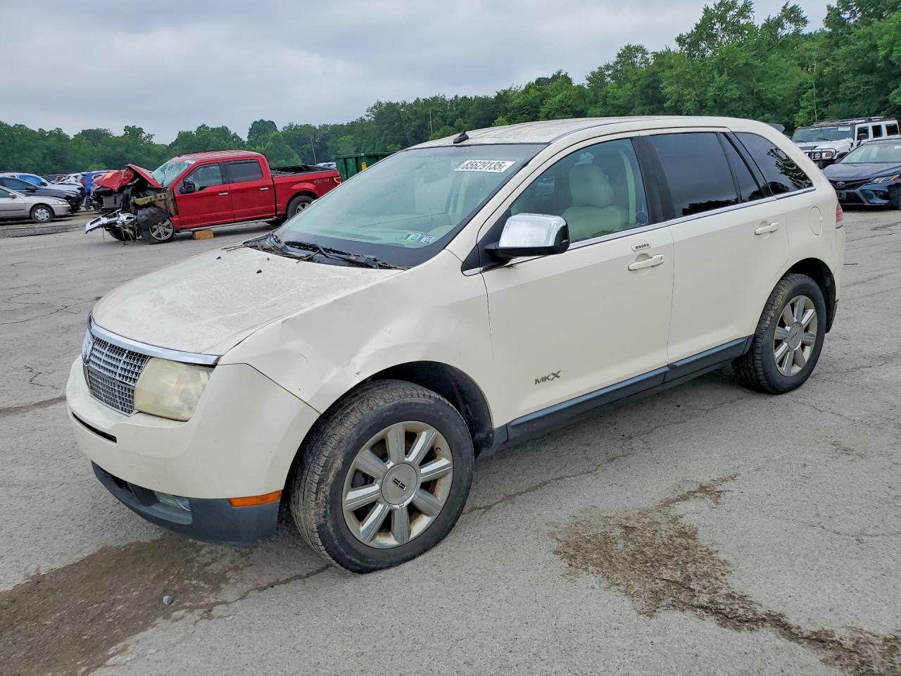 2007 Lincoln Mkx Cream vin: 2LMDU68C77BJ36125