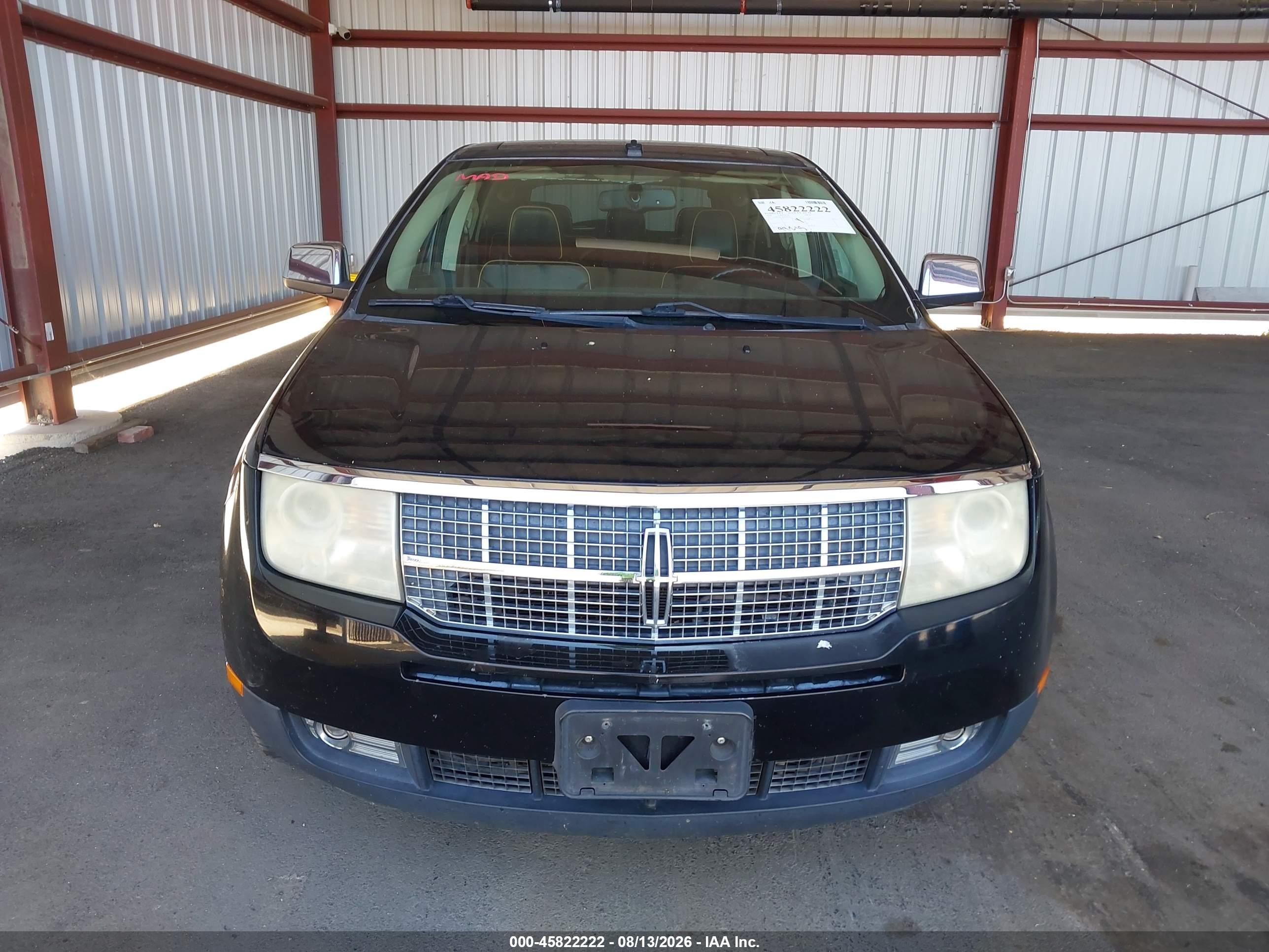 2008 Lincoln Mkx   Black vin: 2LMDU68C98BJ04424