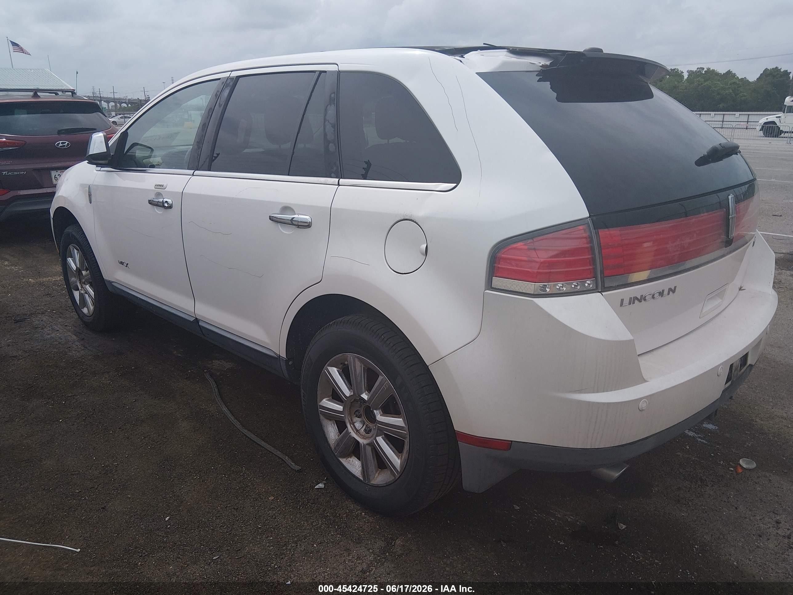 2009 Lincoln Mkx   White vin: 2LMDU68C99BJ04702