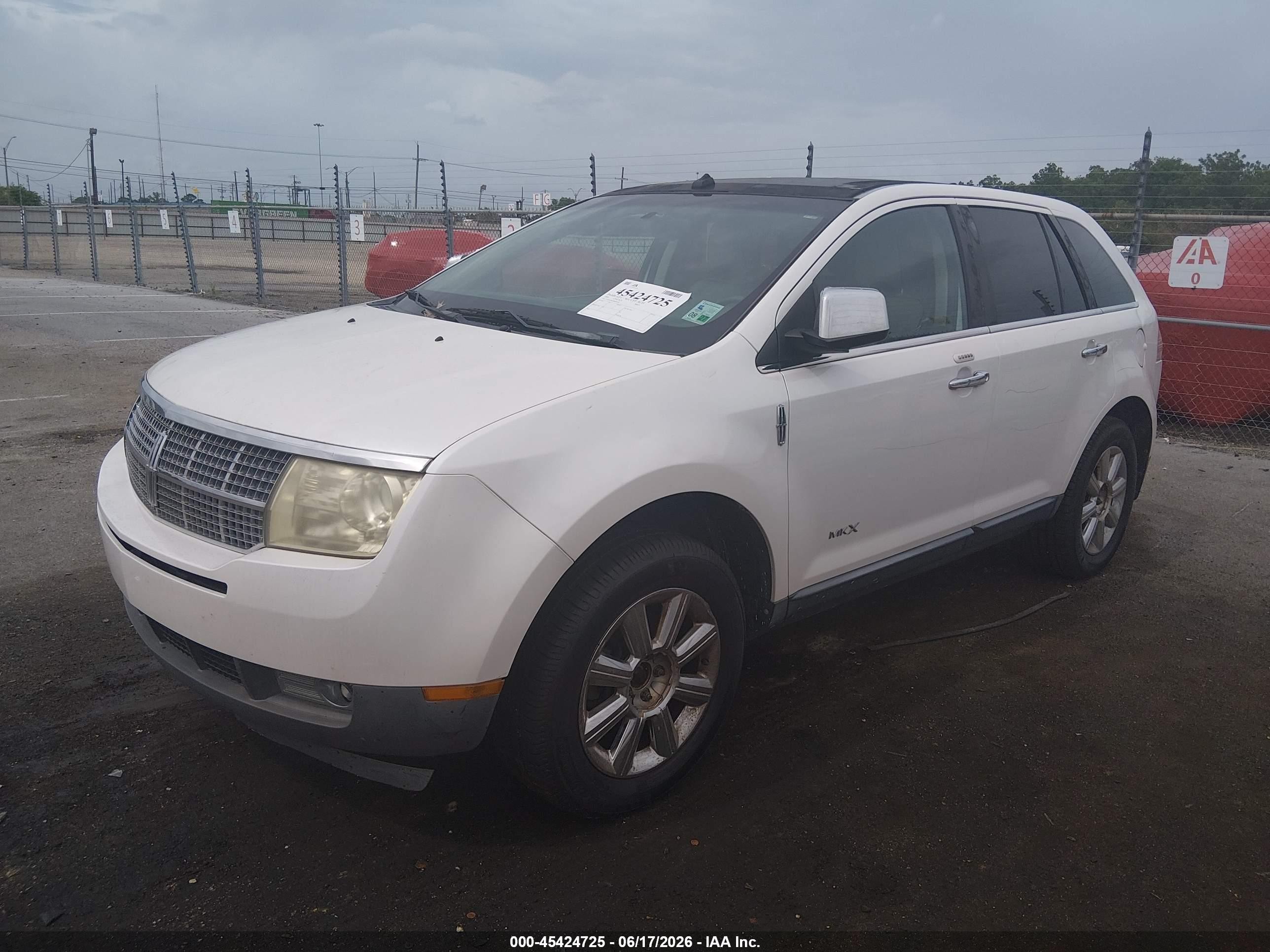 2009 Lincoln Mkx   White vin: 2LMDU68C99BJ04702
