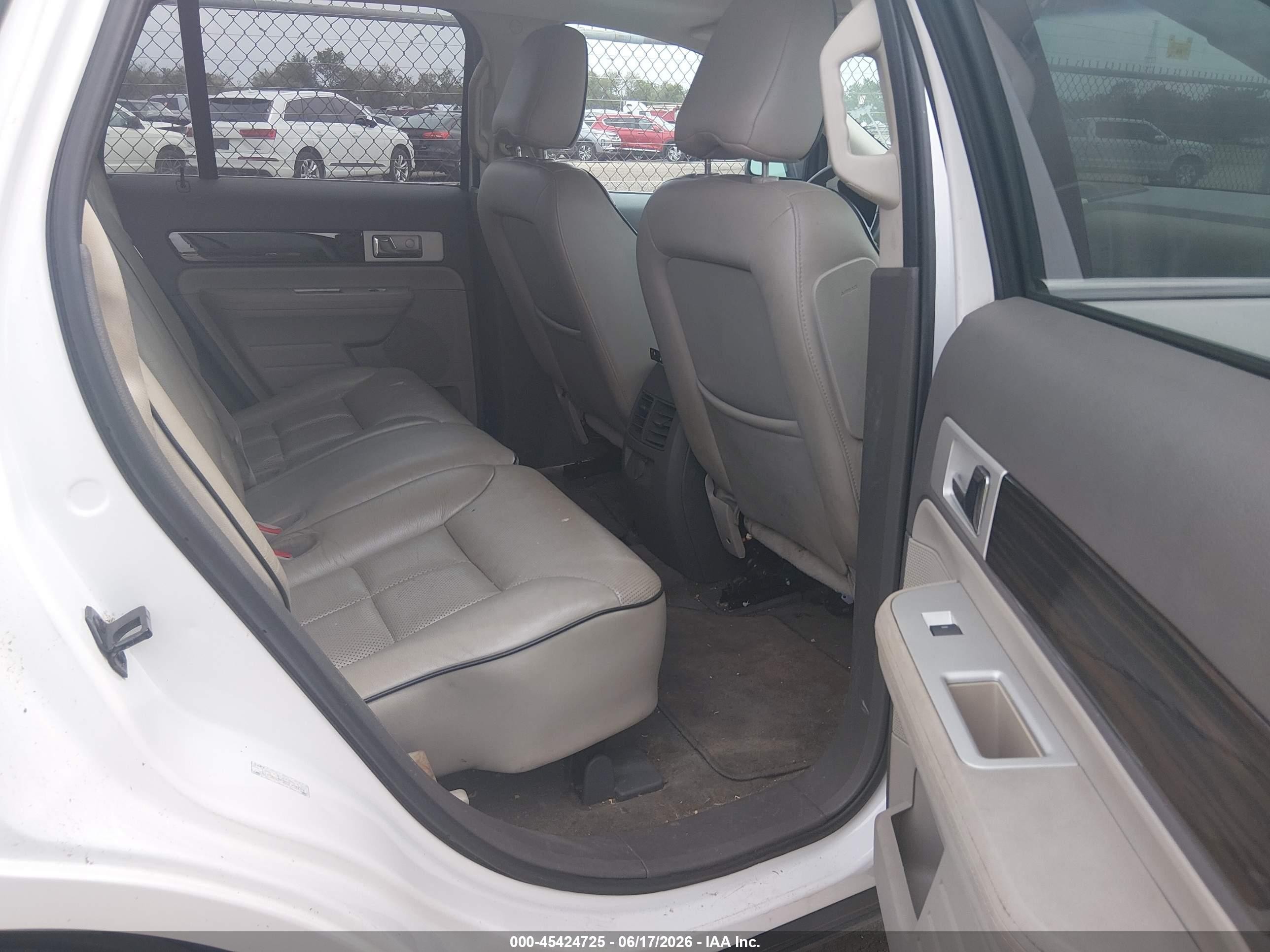 2009 Lincoln Mkx   White vin: 2LMDU68C99BJ04702