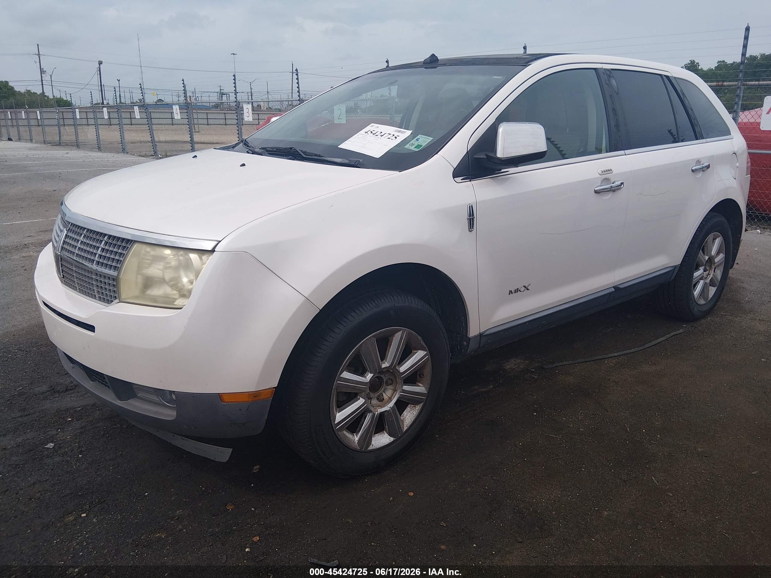 2009 Lincoln Mkx   White vin: 2LMDU68C99BJ04702