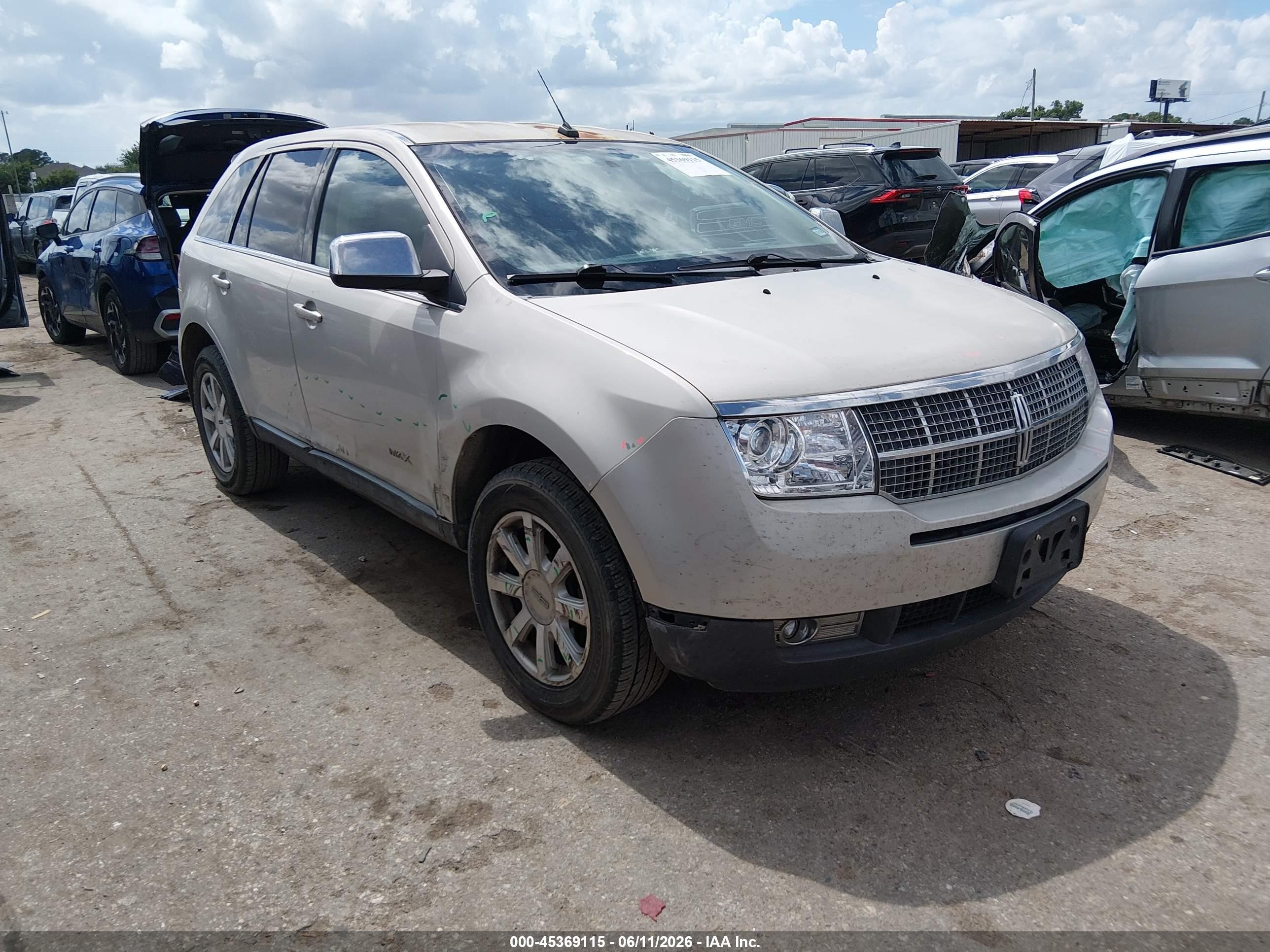2007 Lincoln Mkx   Beige vin: 2LMDU68CX7BJ36166