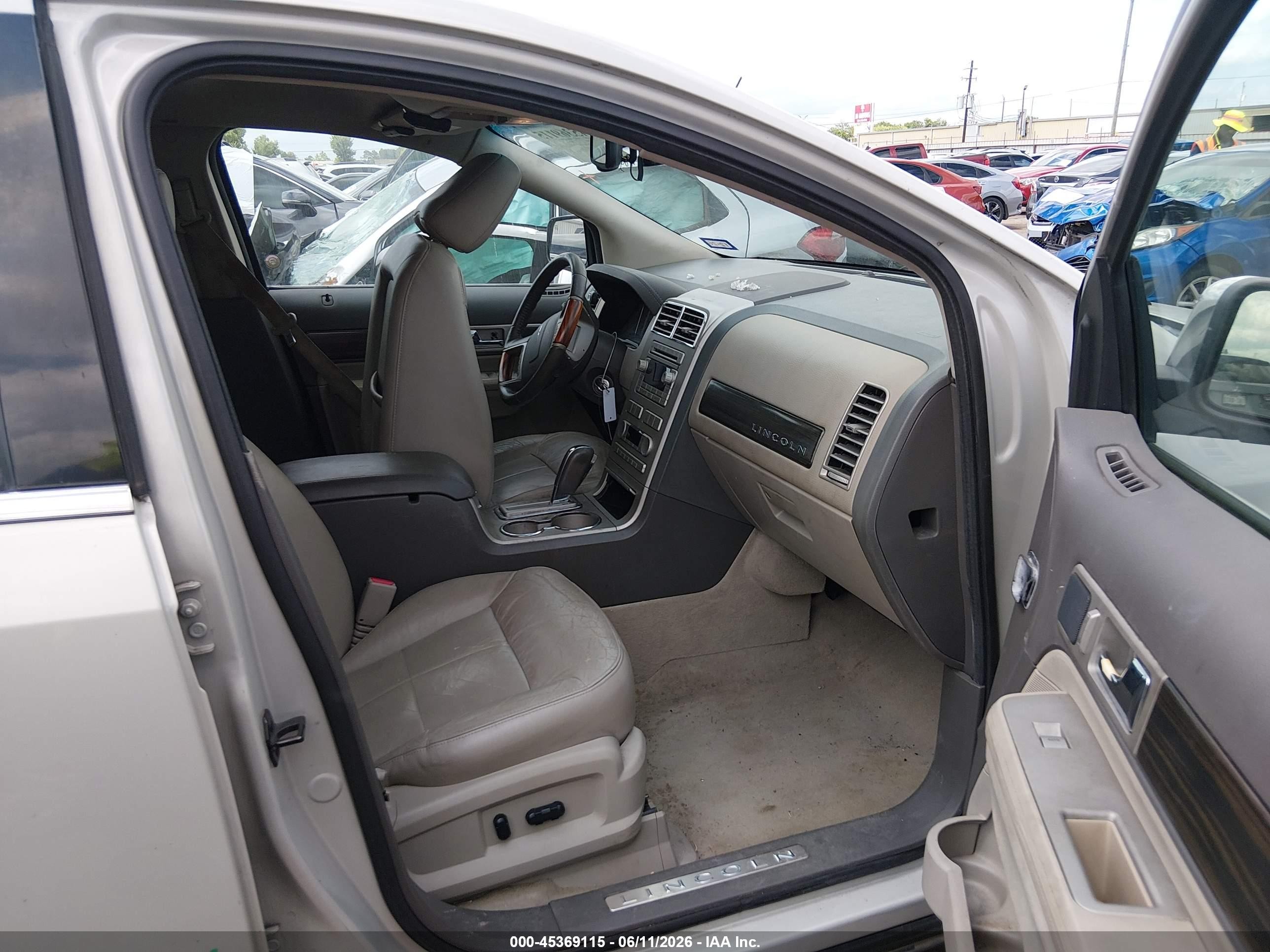 2007 Lincoln Mkx   Beige vin: 2LMDU68CX7BJ36166