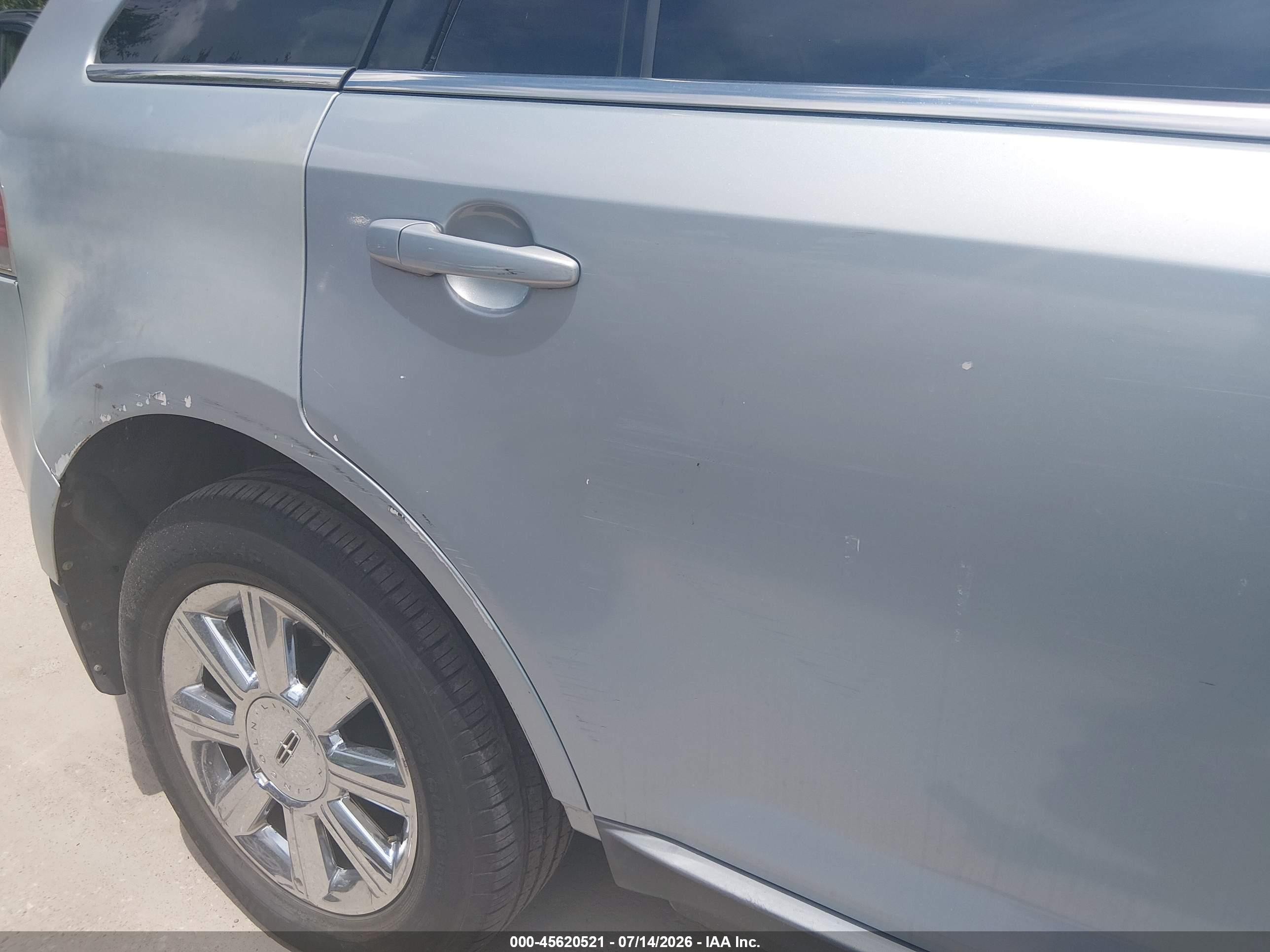 2008 Lincoln Mkx   Light Blue vin: 2LMDU68CX8BJ01600
