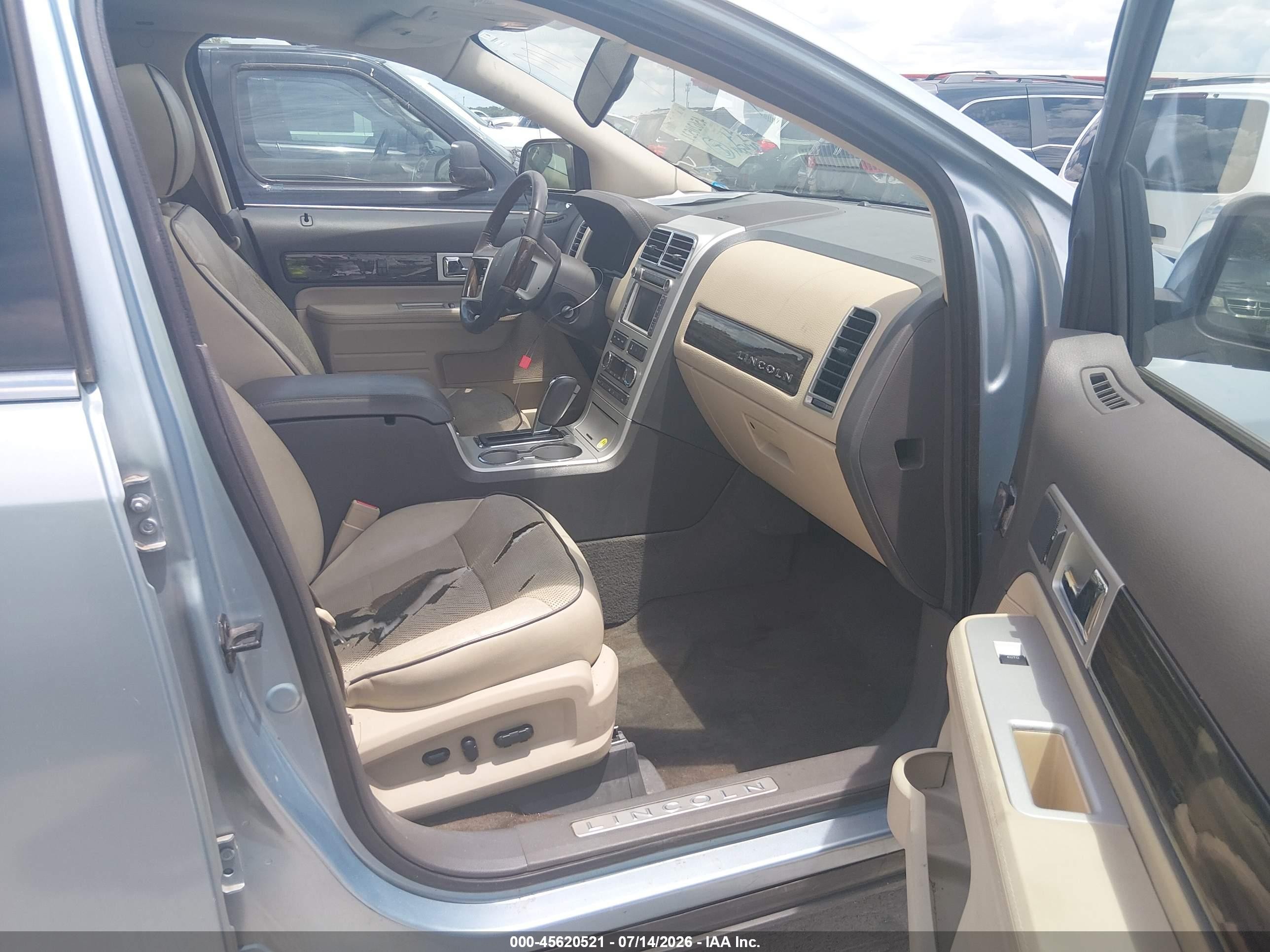 2008 Lincoln Mkx   Light Blue vin: 2LMDU68CX8BJ01600