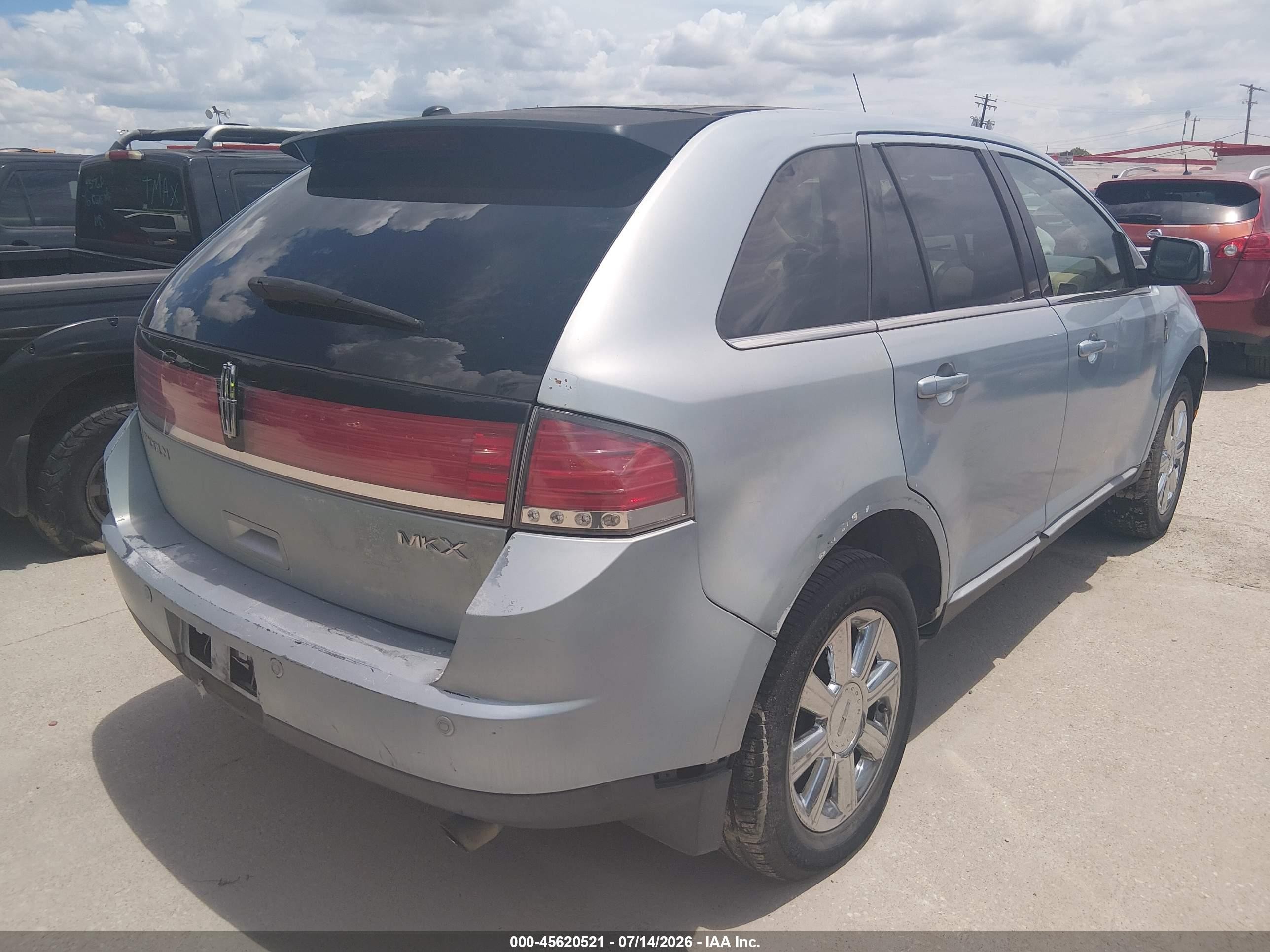 2008 Lincoln Mkx   Light Blue vin: 2LMDU68CX8BJ01600