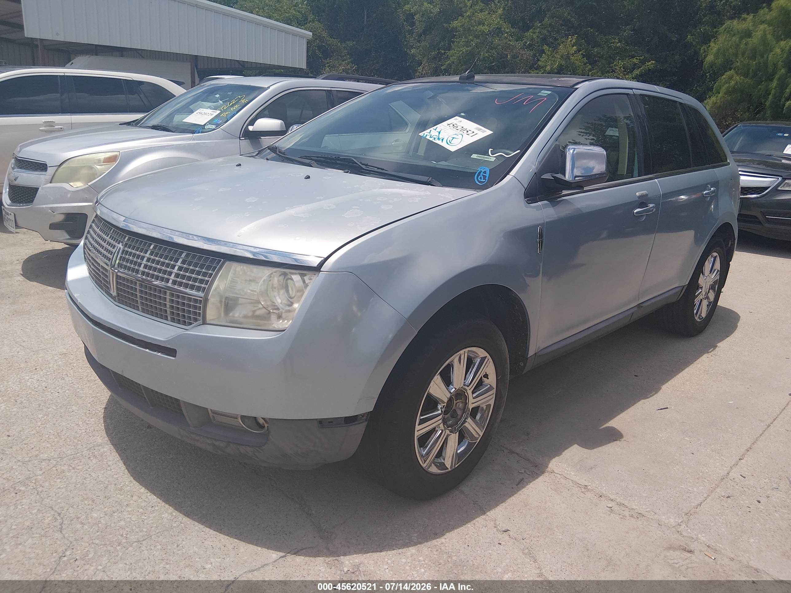2008 Lincoln Mkx   Light Blue vin: 2LMDU68CX8BJ01600