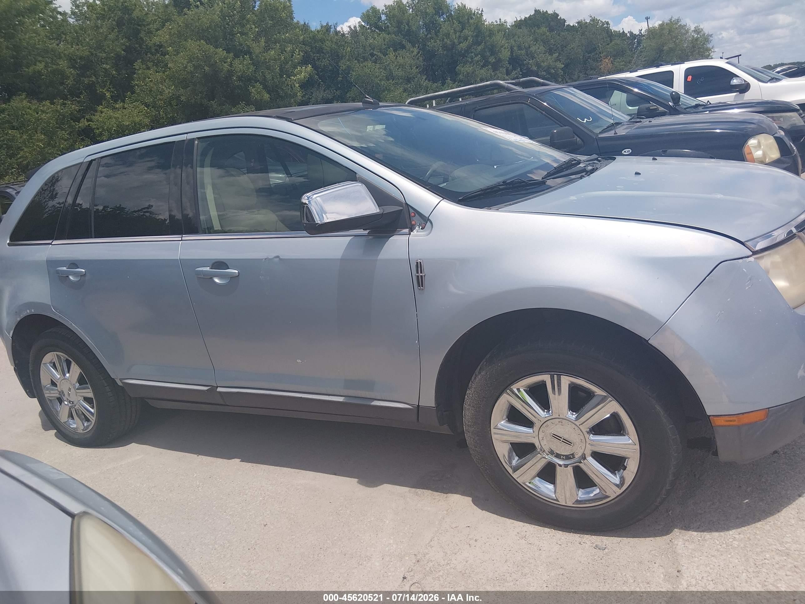 2008 Lincoln Mkx   Light Blue vin: 2LMDU68CX8BJ01600
