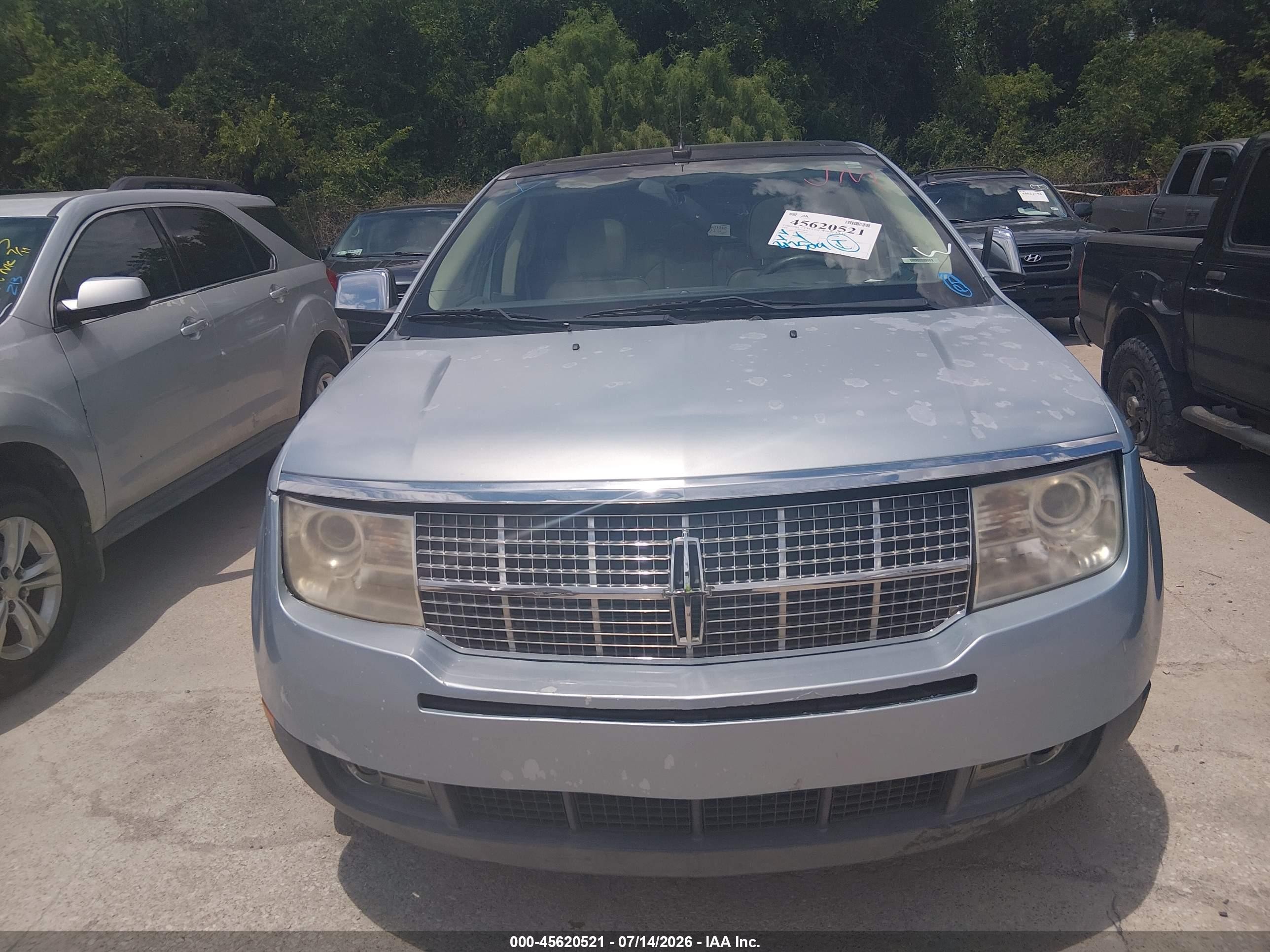 2008 Lincoln Mkx   Light Blue vin: 2LMDU68CX8BJ01600