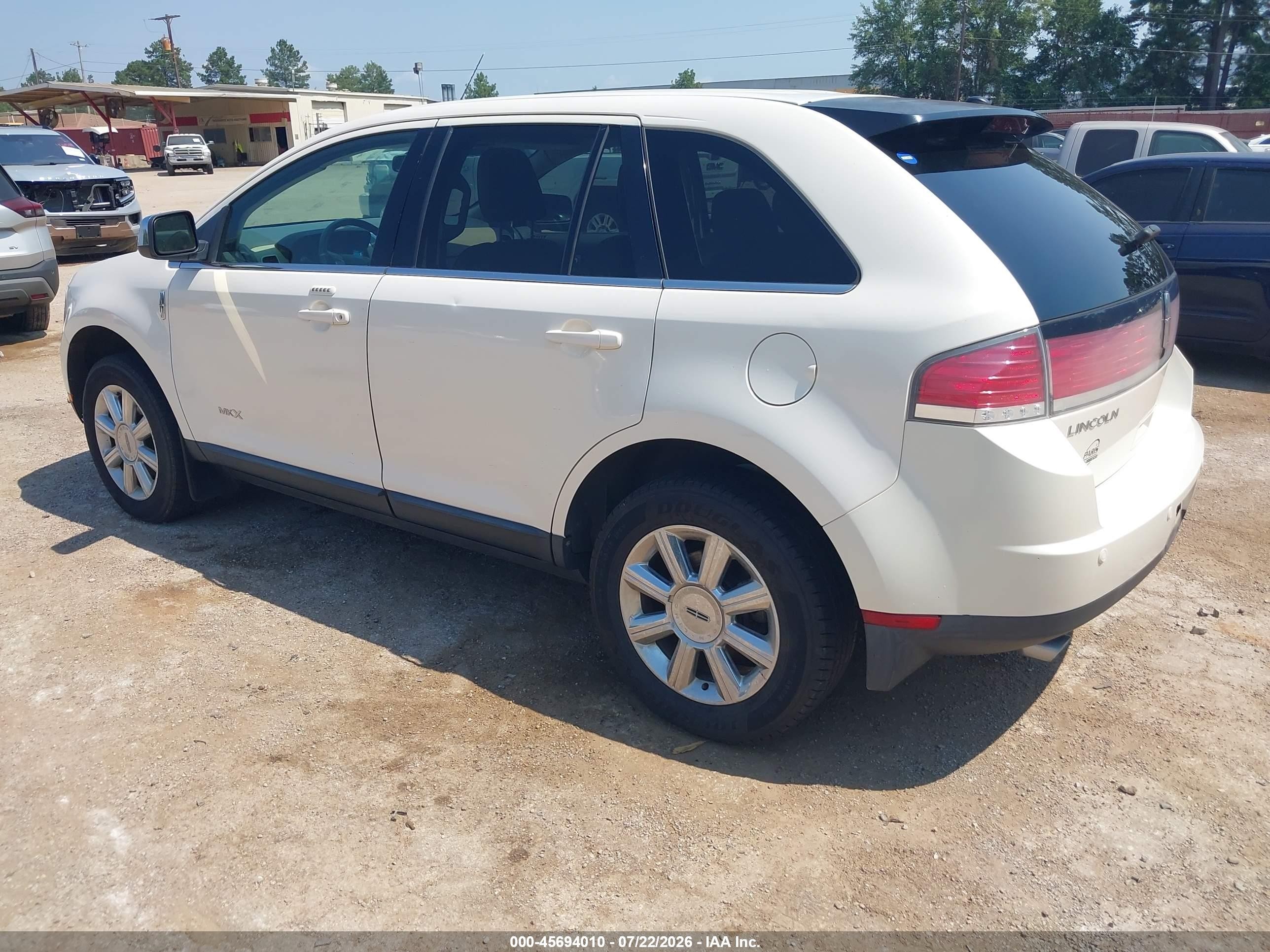 2008 Lincoln Mkx   White vin: 2LMDU68CX8BJ39666