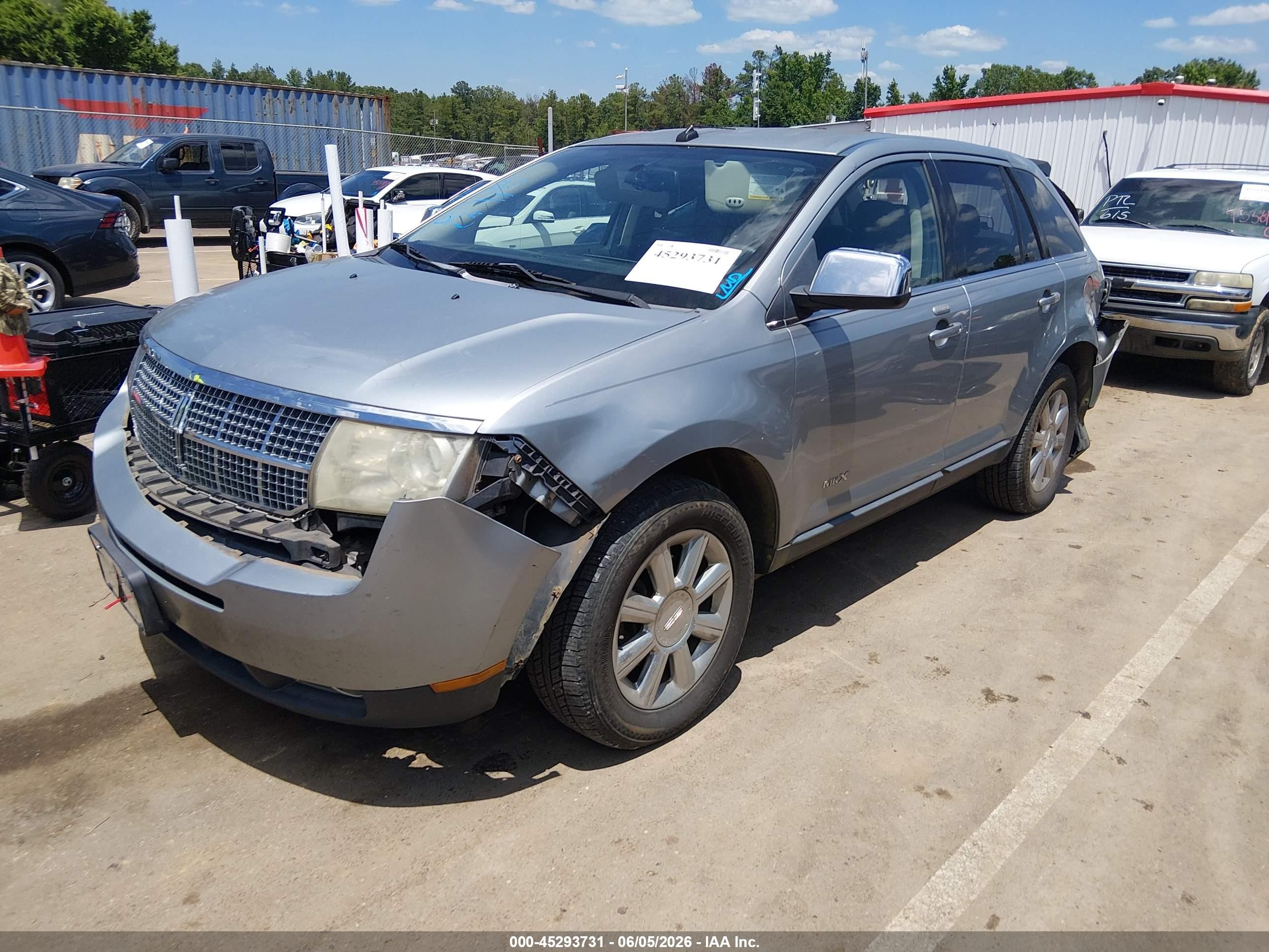 2007 Lincoln Mkx   Silver vin: 2LMDU88C17BJ12771