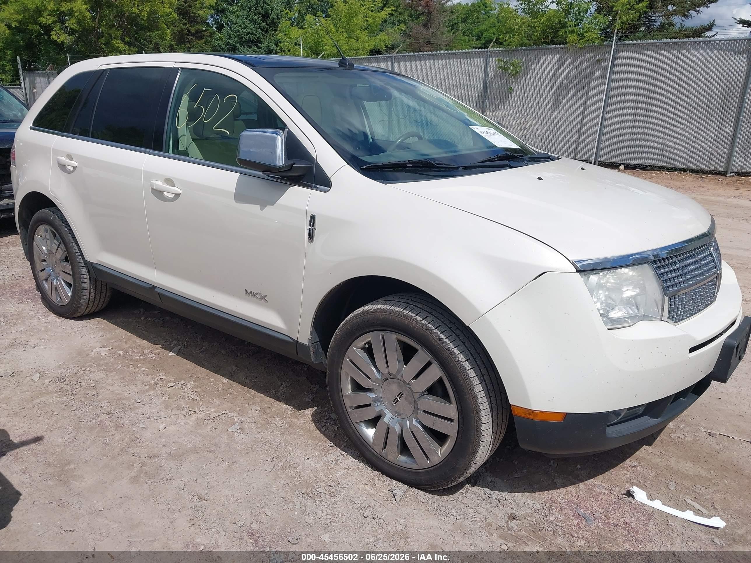 2008 Lincoln Mkx   White vin: 2LMDU88C18BJ12707