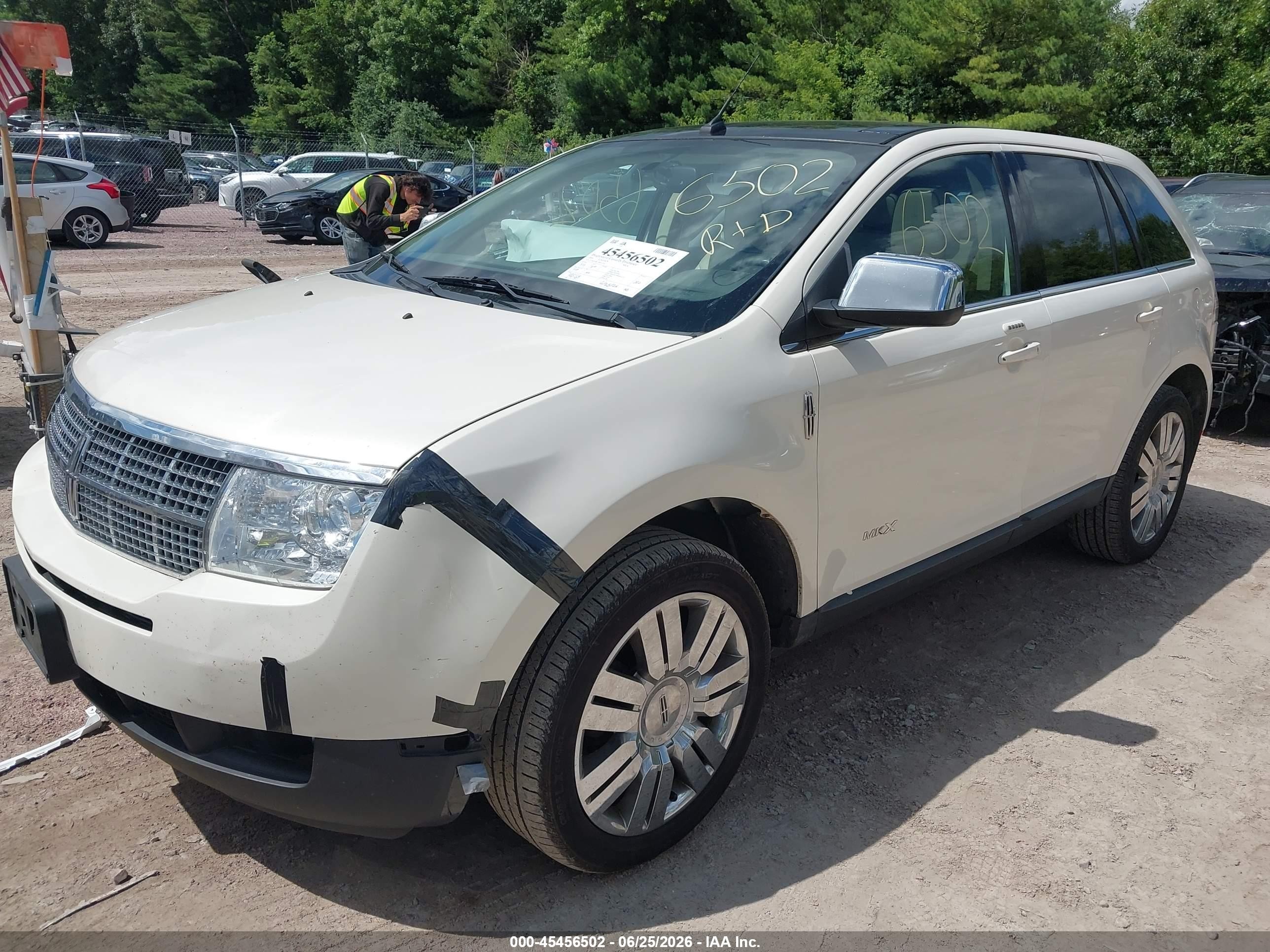 2008 Lincoln Mkx   White vin: 2LMDU88C18BJ12707