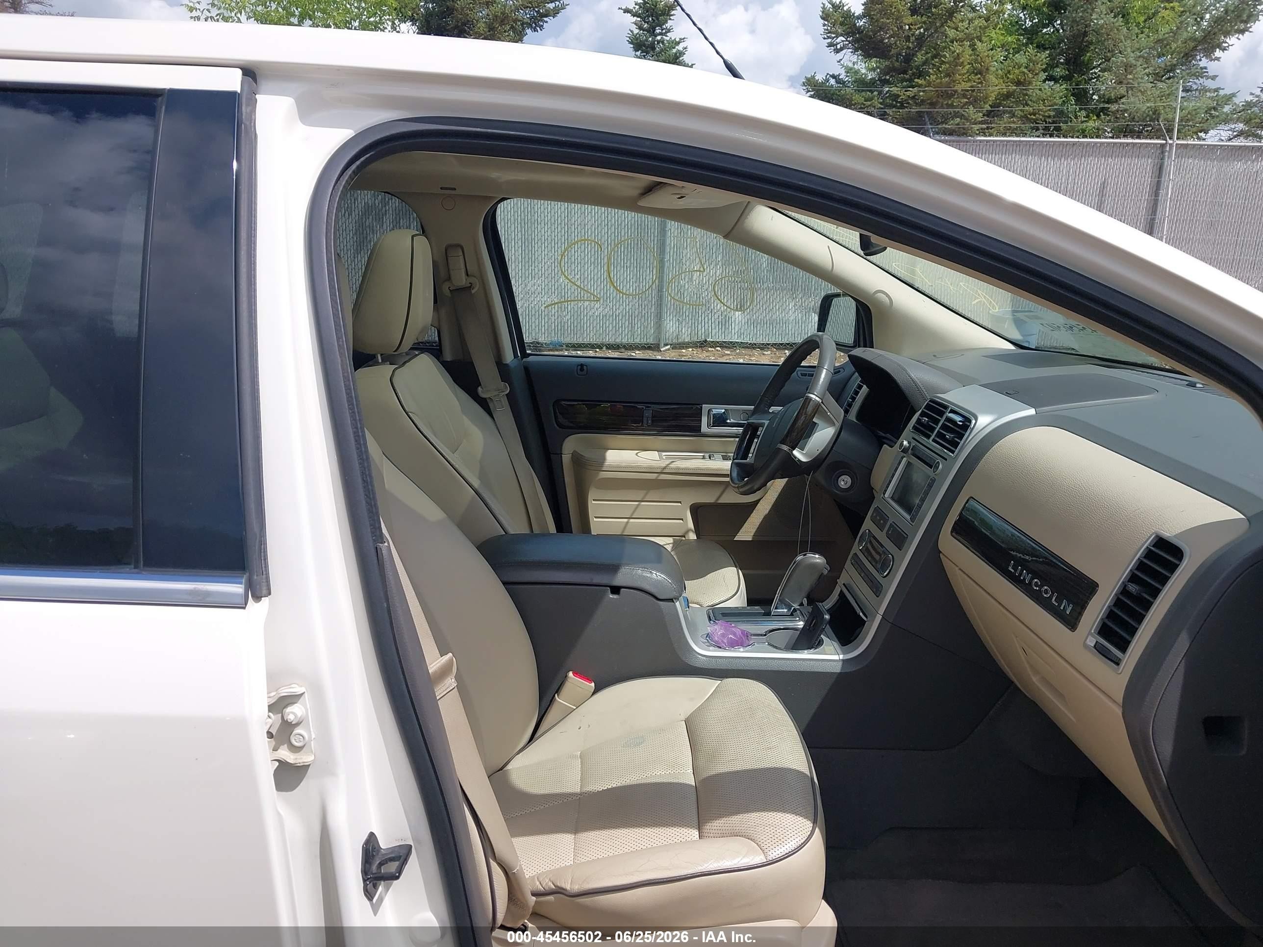 2008 Lincoln Mkx   White vin: 2LMDU88C18BJ12707